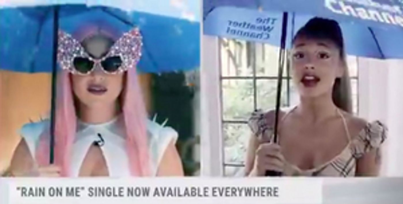 Lady Gaga & Ariana Grande Deliver The Weather Channel 'Rain On Me' Forecast Lady Gaga & Ariana Grande Deliver The Weather Channel 'Rain On Me' Forecast Image