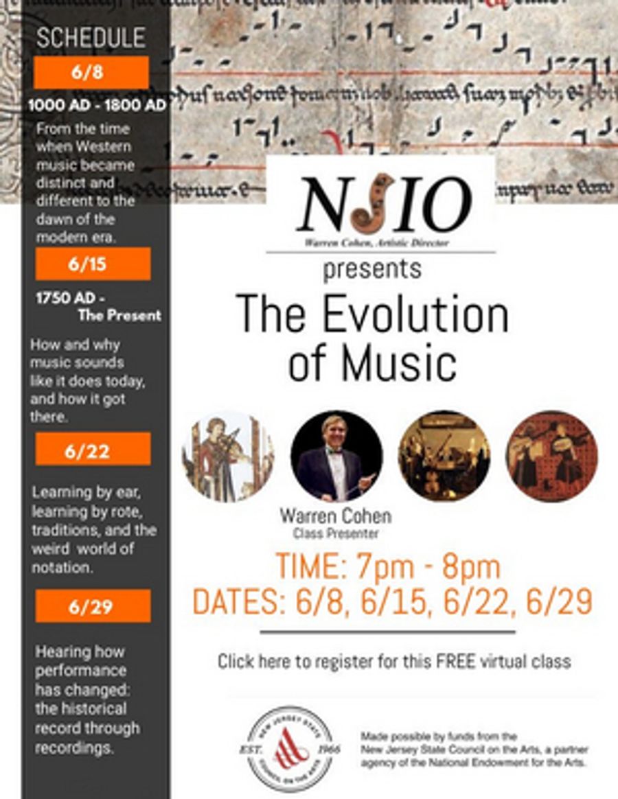 New Jersey Intergenerational Orchestra Will Present Webinar on the Evolution of Music Image