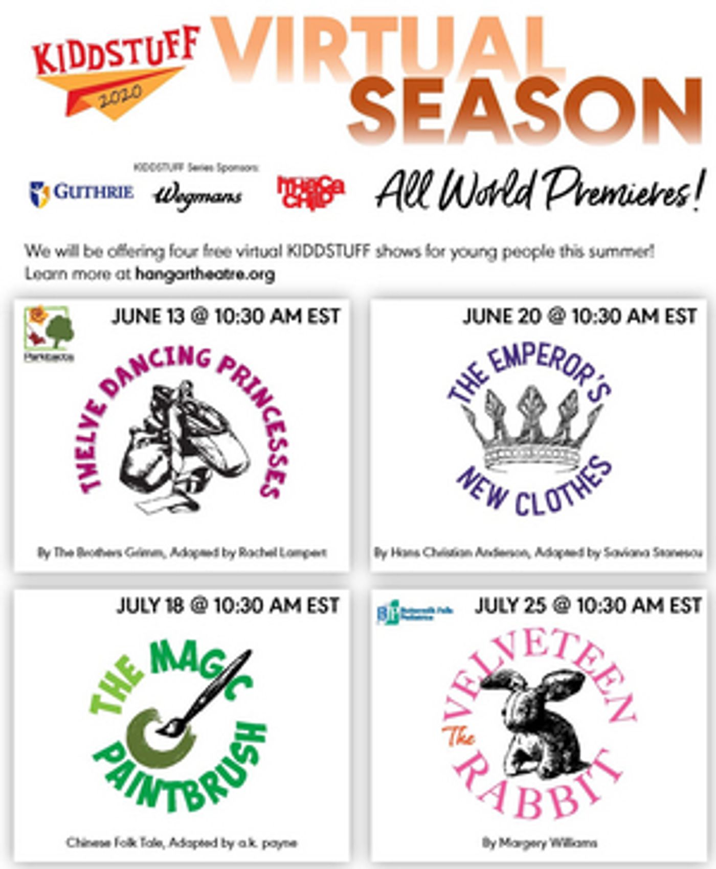 Hangar Theatre Company Presents Free Virtual KIDDSTUFF Shows Hangar Theatre Company Presents Free Virtual KIDDSTUFF Shows Image