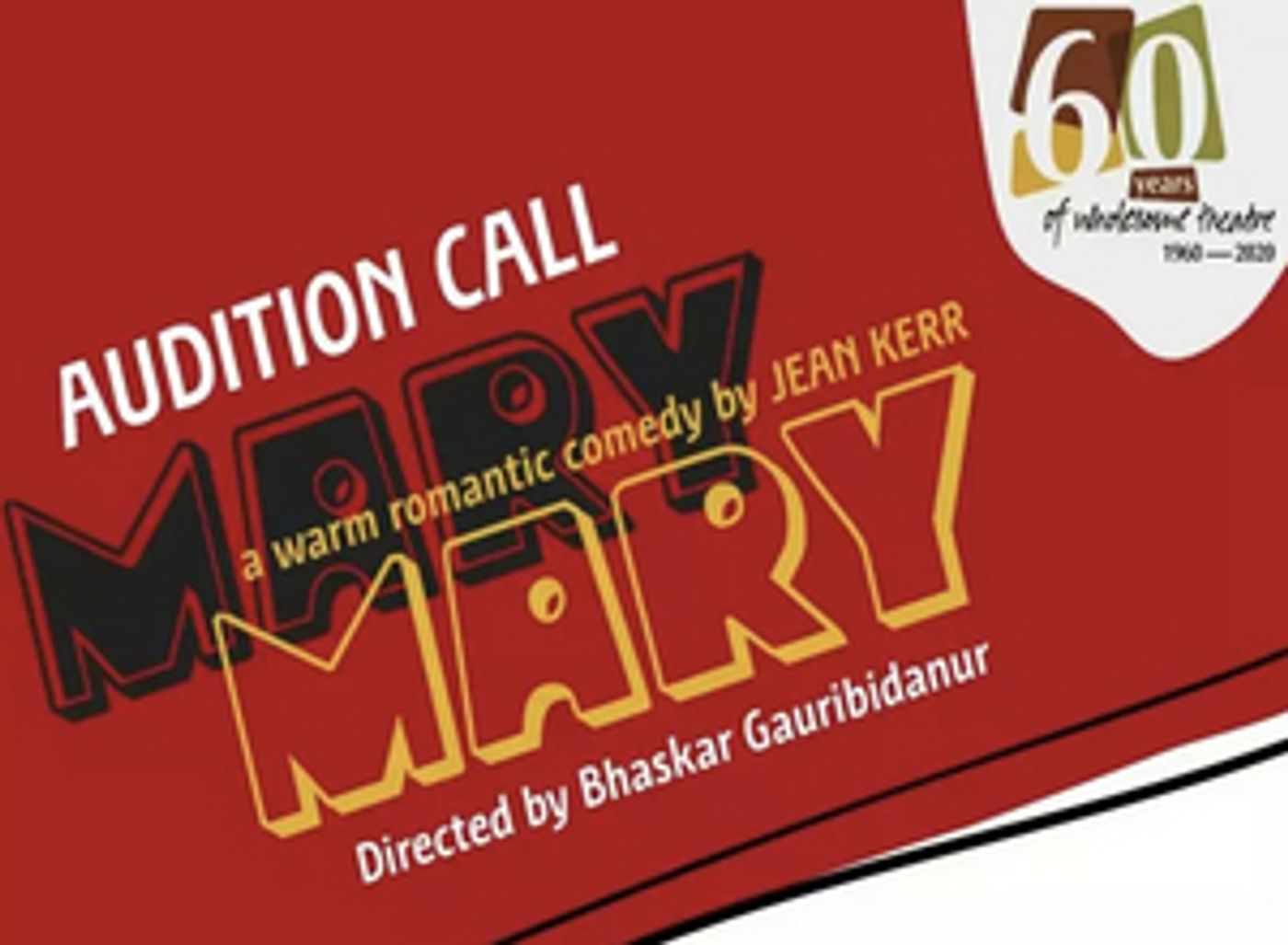 Bangalore Little Theatre Holds Virtual Auditions For MARY MARY Bangalore Little Theatre Holds Virtual Auditions For MARY MARY Image