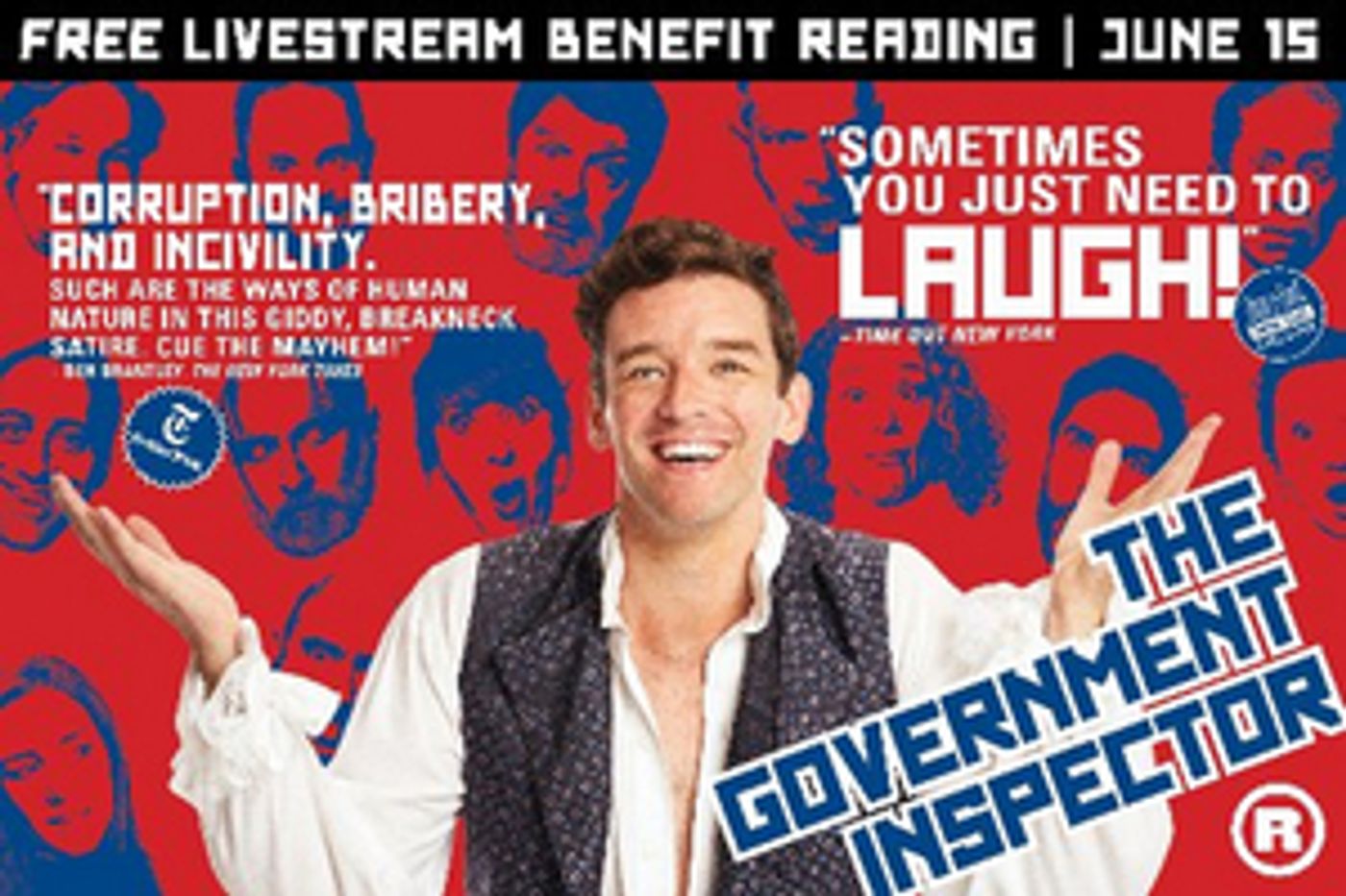 Red Bull Theater Continues Free Livestream Readings With THE GOVERNMENT INSPECTOR Starring Michael Urie & More Red Bull Theater Continues Free Livestream Readings With THE GOVERNMENT INSPECTOR Starring Michael Urie & More Image