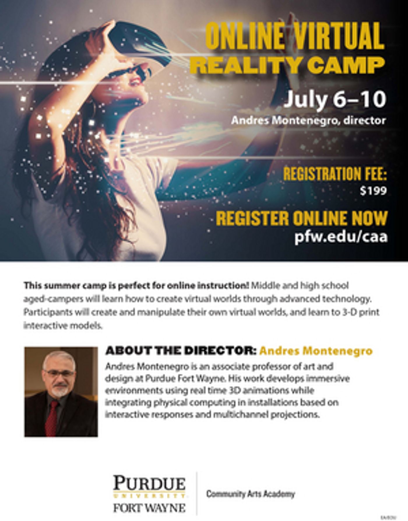 The Community Arts Academy Presents Online Summer Camp The Community Arts Academy Presents Online Summer Camp Image