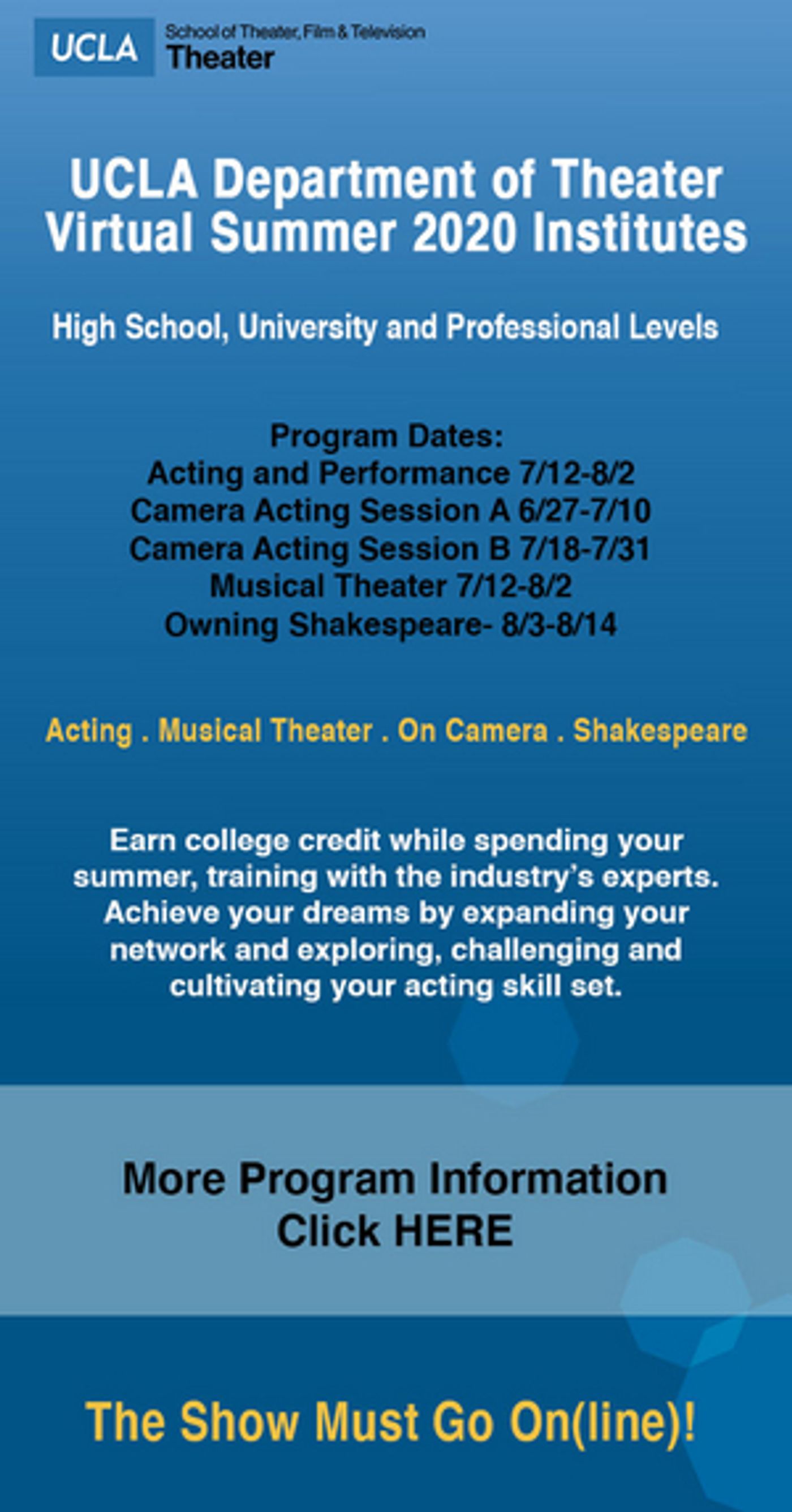 Register for UCLA Virtual Summer Institutes 2020  Image