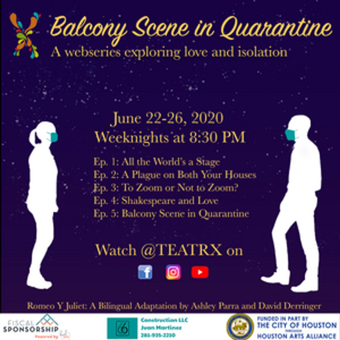TEATRX to Present Virtual Production of BALCONY SCENE IN QUARANTINE  Image