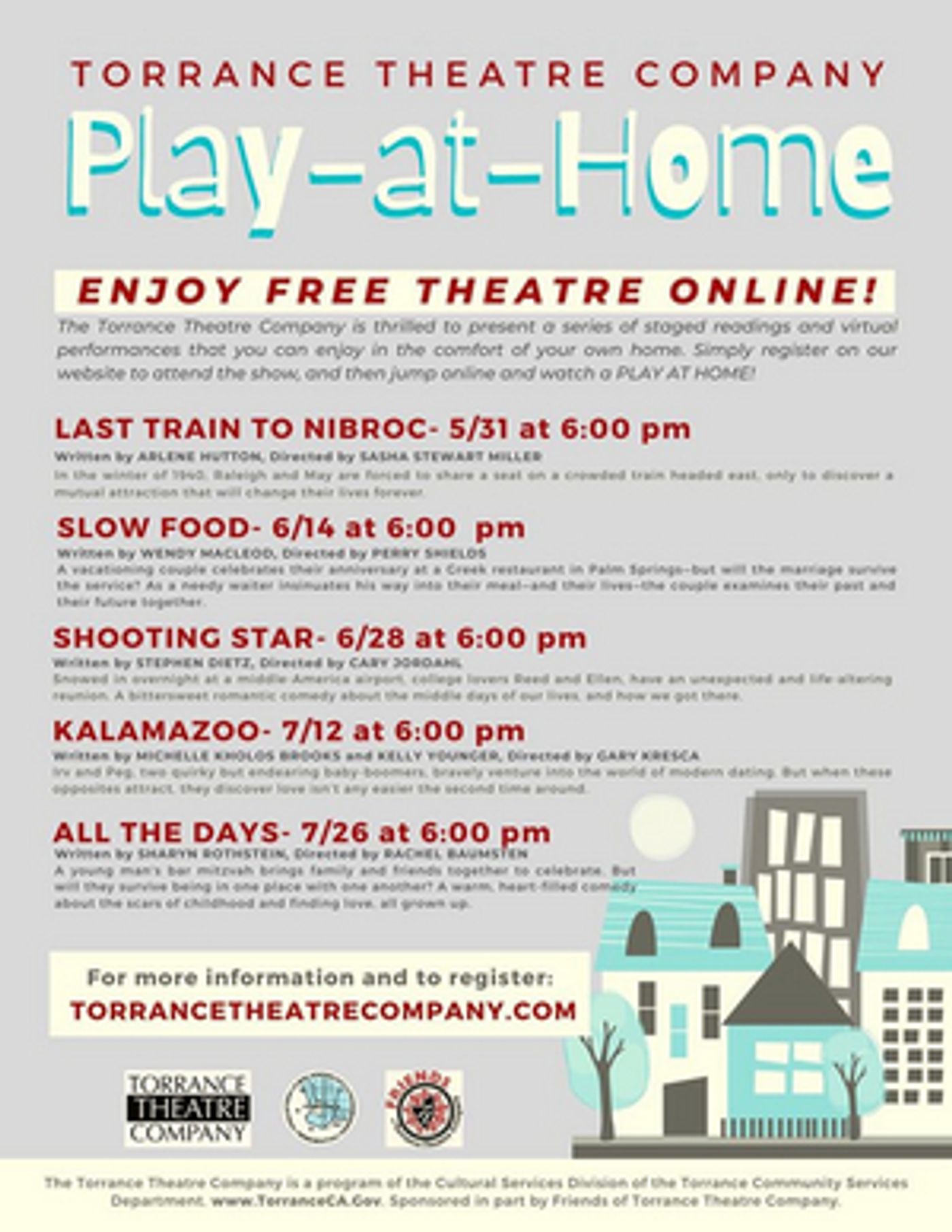 Review: Torrance Theatre Company Presents Entertaining Comedy SLOW FOOD in Play-At-Home Online Series  Image