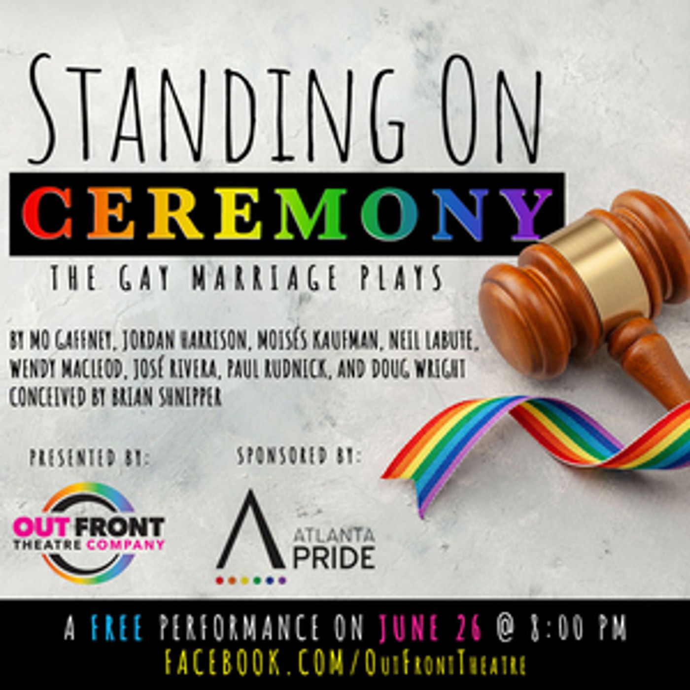 Out Front Theatre Company Presents 'Standing on Ceremony: The Gay Marriage Plays'  Image