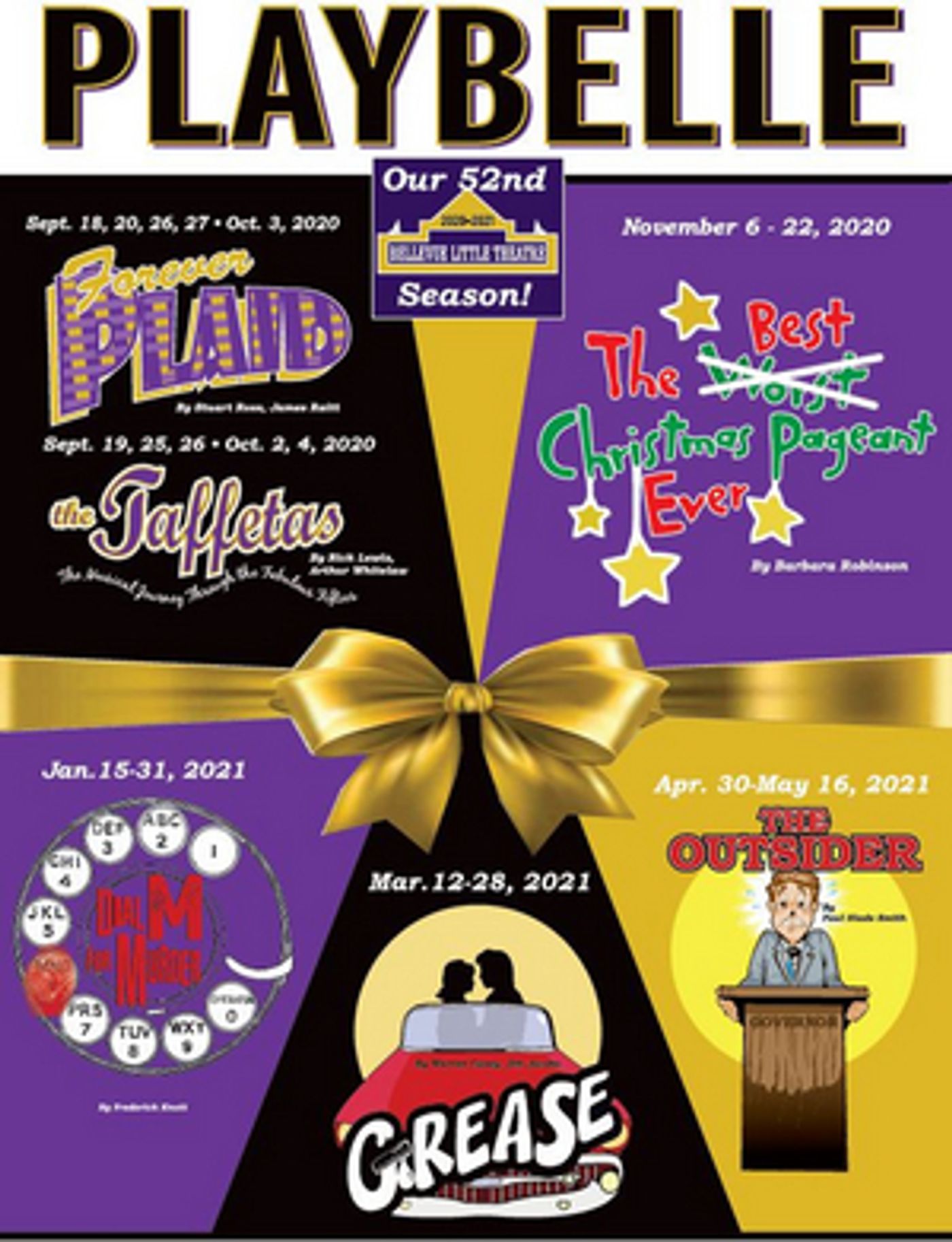 Bellevue Little Theatre Announces 2020-21 Season - GREASE, FOREVER PLAID, and More!  Image