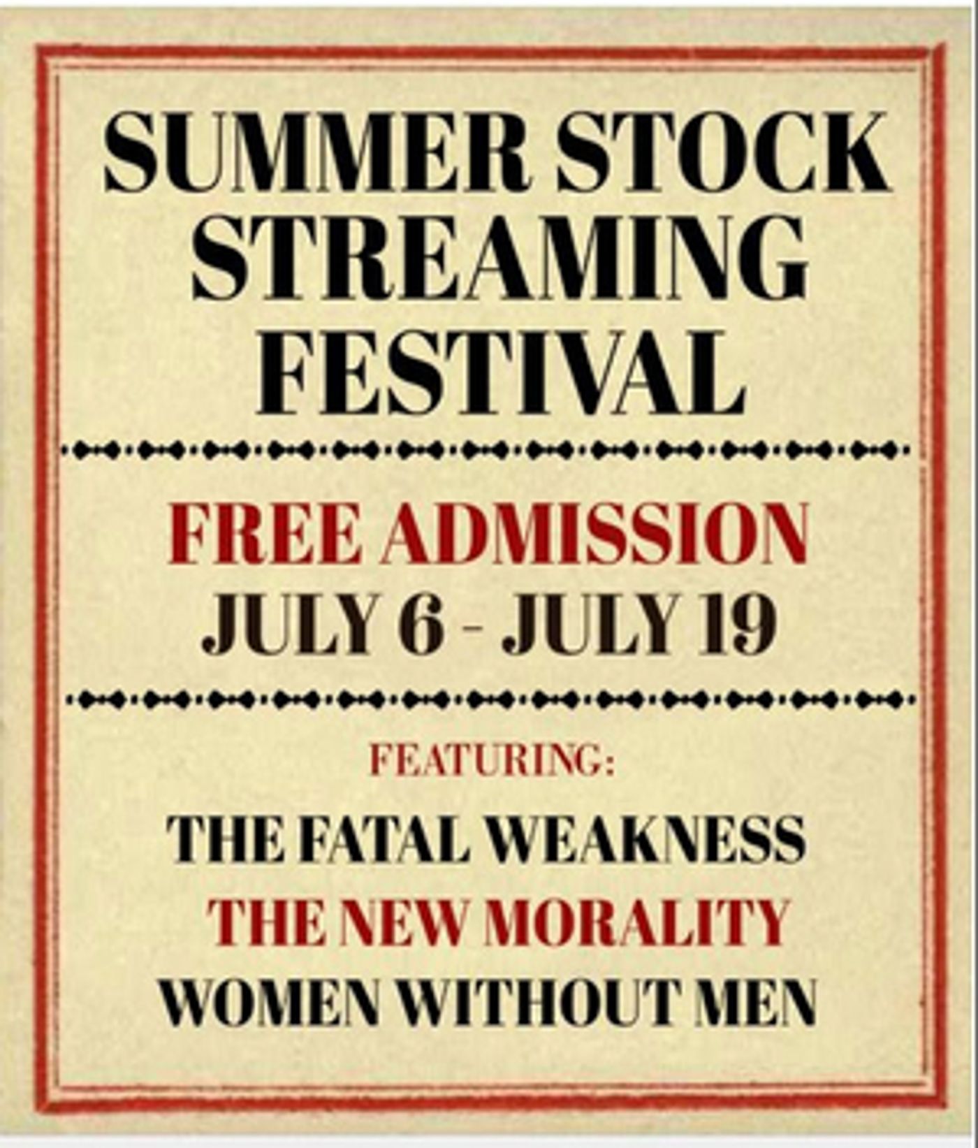Mint Theater Company to Present SUMMER STOCK STREAMING FESTIVAL Mint Theater Company to Present SUMMER STOCK STREAMING FESTIVAL Image