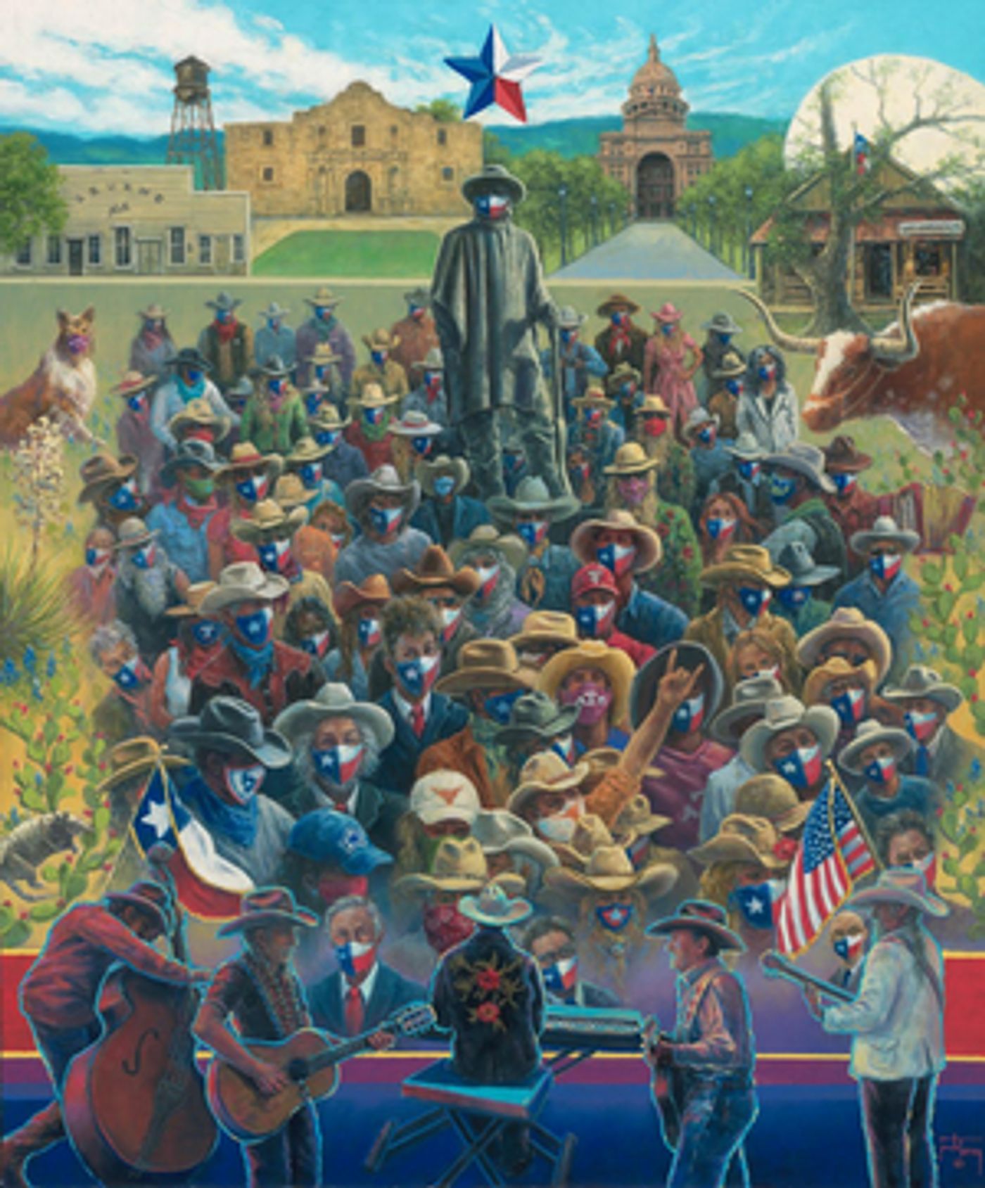 Artist Jack Terry Creates TEXAS MASKUERADE PARTY Painting in Support of Public Awareness Campaign  Image