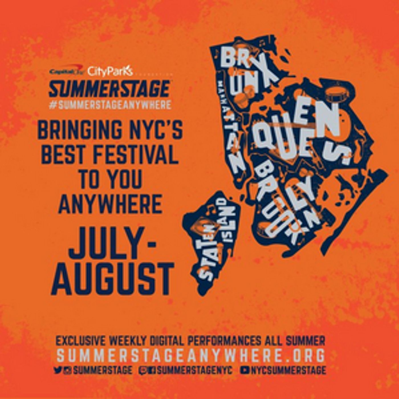 SummerStage Anywhere Announces July & August Daily Program Schedule SummerStage Anywhere Announces July & August Daily Program Schedule Image