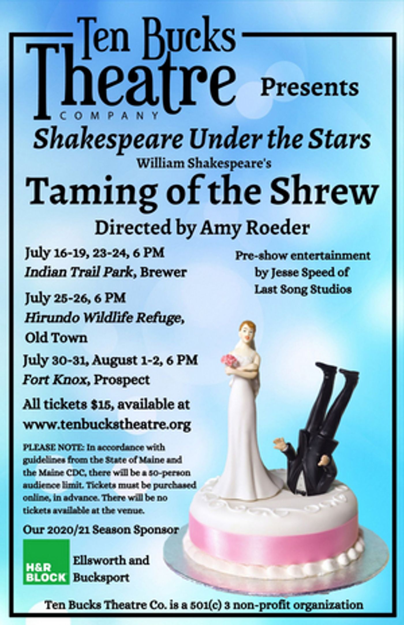 Ten Bucks Theatre Will Present an Outdoor Production of THE TAMING OF THE SHREW  Image