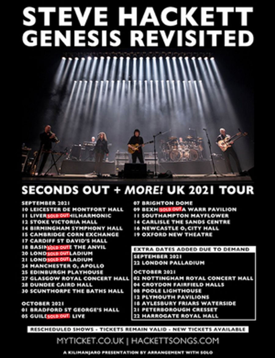 Steve Hackett Re-Schedules 'Seconds Out' Tour Image