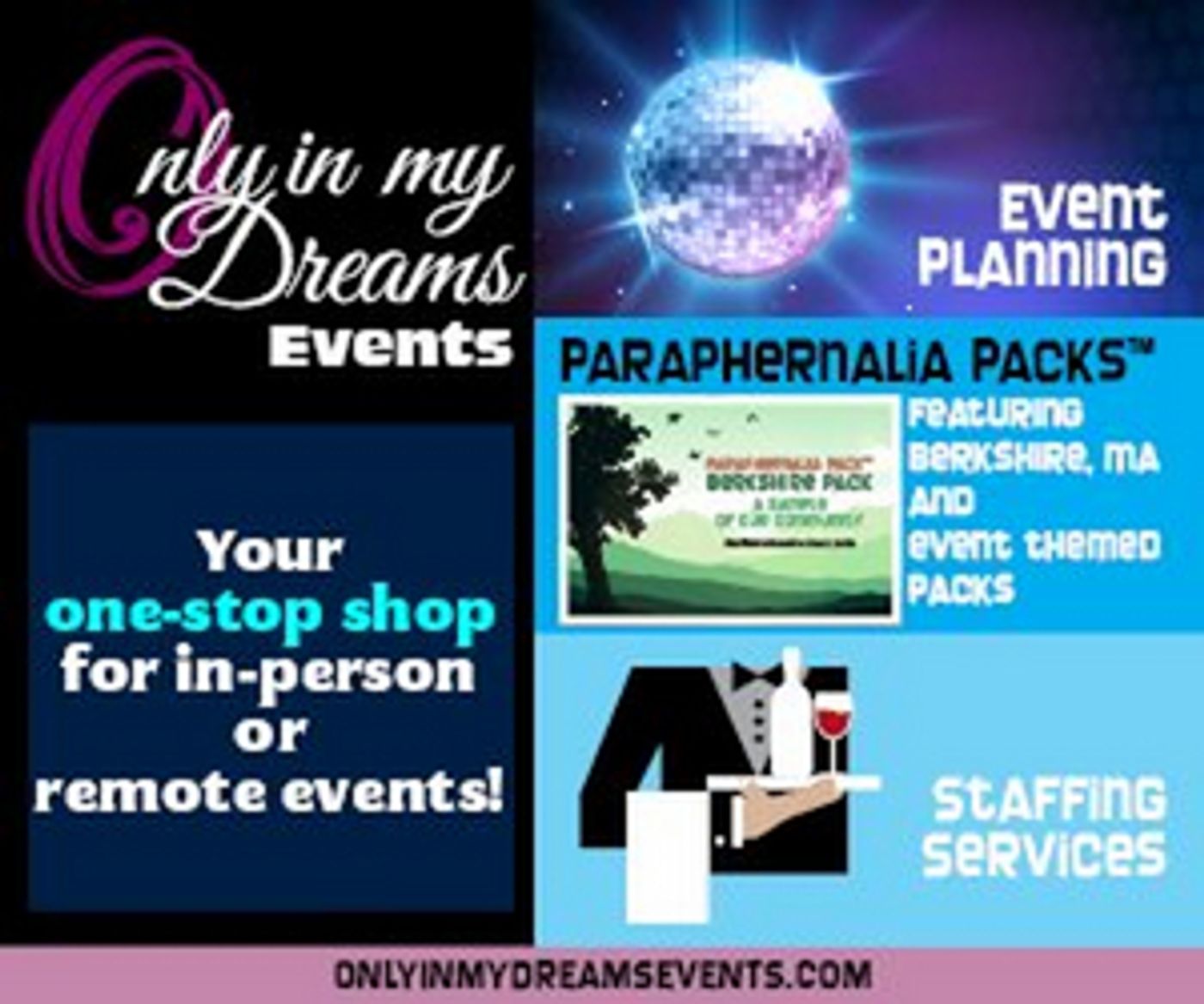Only in My Dreams Events Offers Event Planning, Drag Shows and More in the Berkshires Hills of Massachusetts and Beyond.  Image