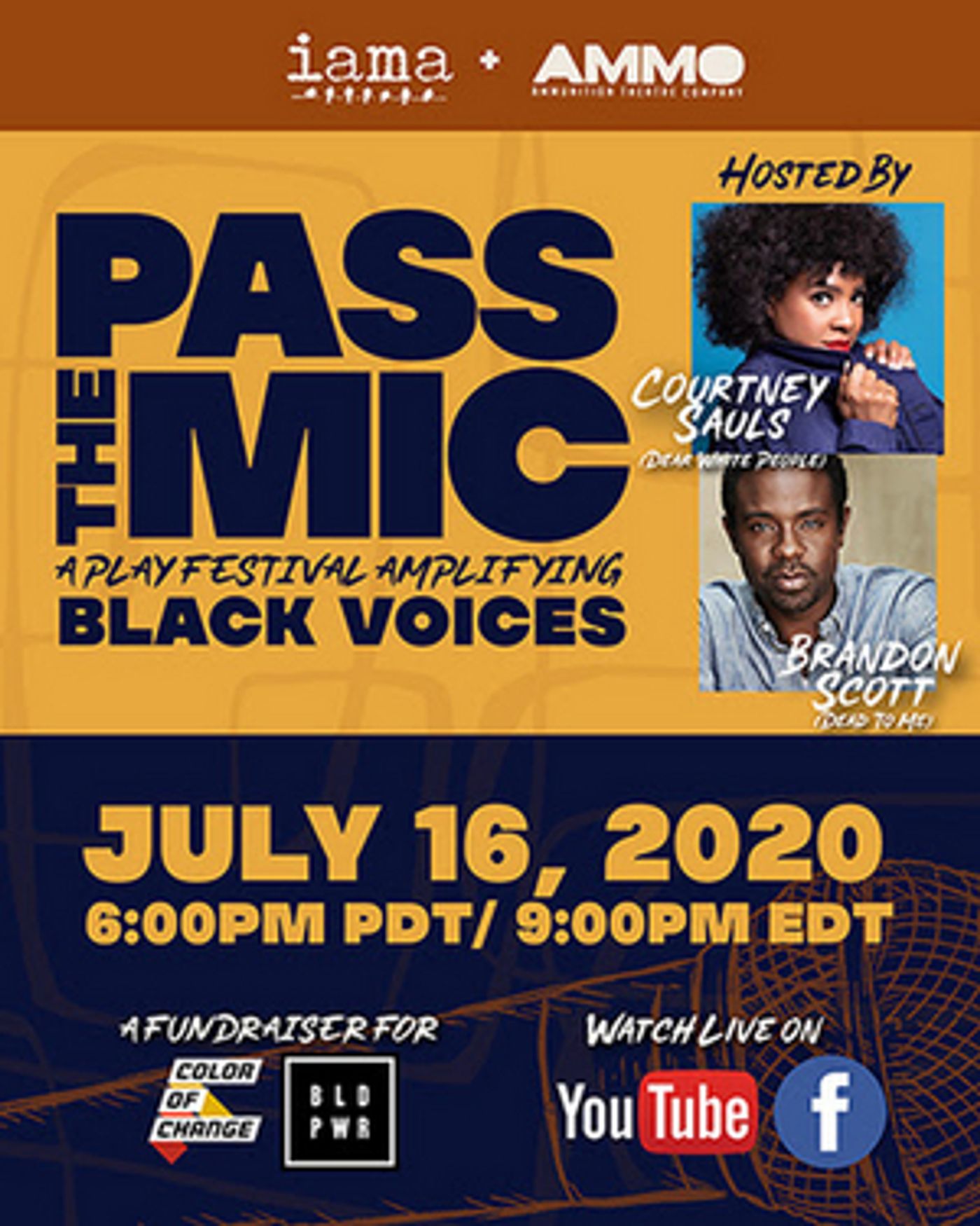 IAMA and AMMO Come Together to Support Black Voices With PASS THE MIC FESTIVAL Virtual Fundraiser  Image