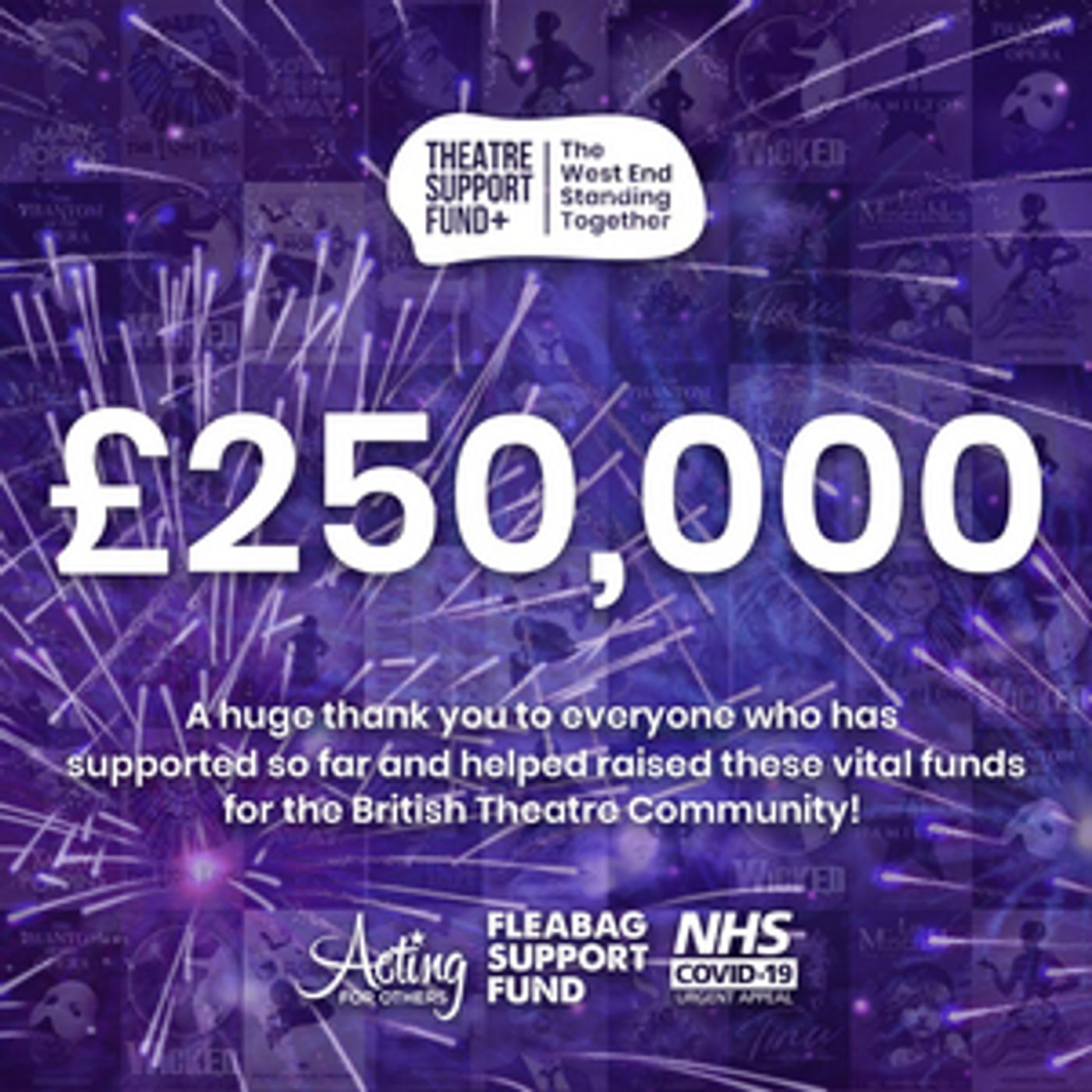 Theatre Support Fund + Raises £250,000 With 'The Show Must Go On!' Initiative  Image