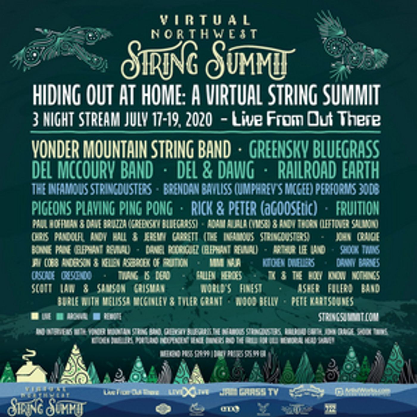 Northwest String Summit Announces Final Lineup for 'Hiding Out At Home: A Virtual Northwest String Summit' Northwest String Summit Announces Final Lineup for 'Hiding Out At Home: A Virtual Northwest String Summit' Image