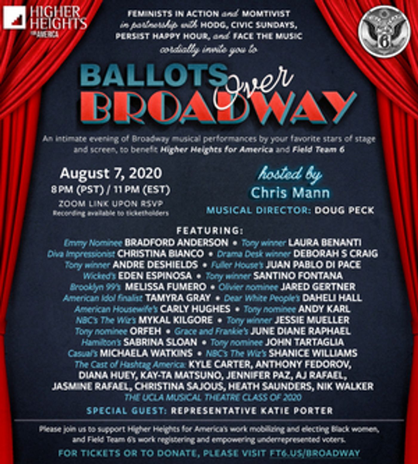 Laura Benanti, Andre De Shields, Santino Fontana, Jessie Mueller and More Join BALLOTS OVER BROADWAY Virtual Concert  Image