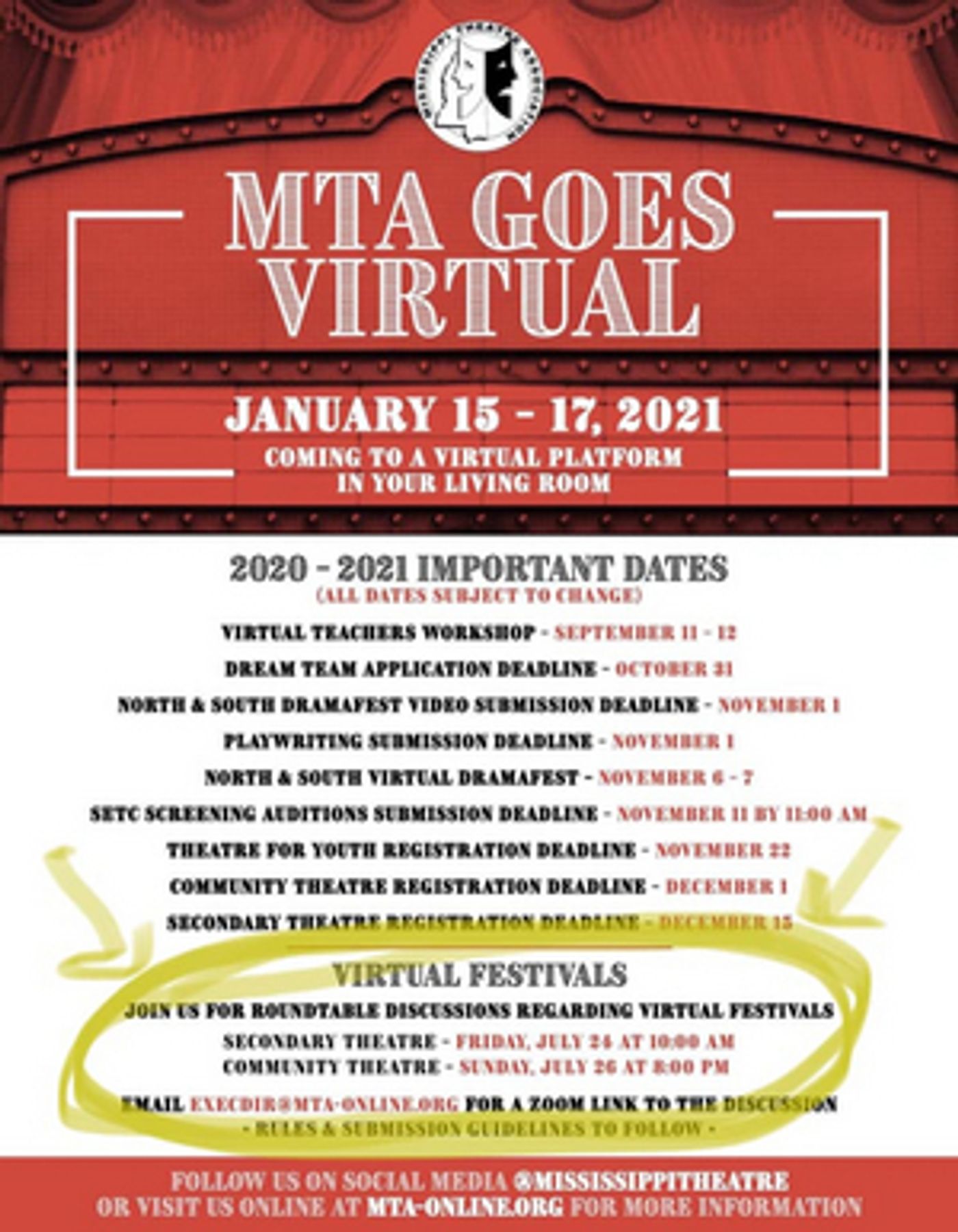 Mississippi Theatre Association Goes Virtual in 2021 Mississippi Theatre Association Goes Virtual in 2021 Image