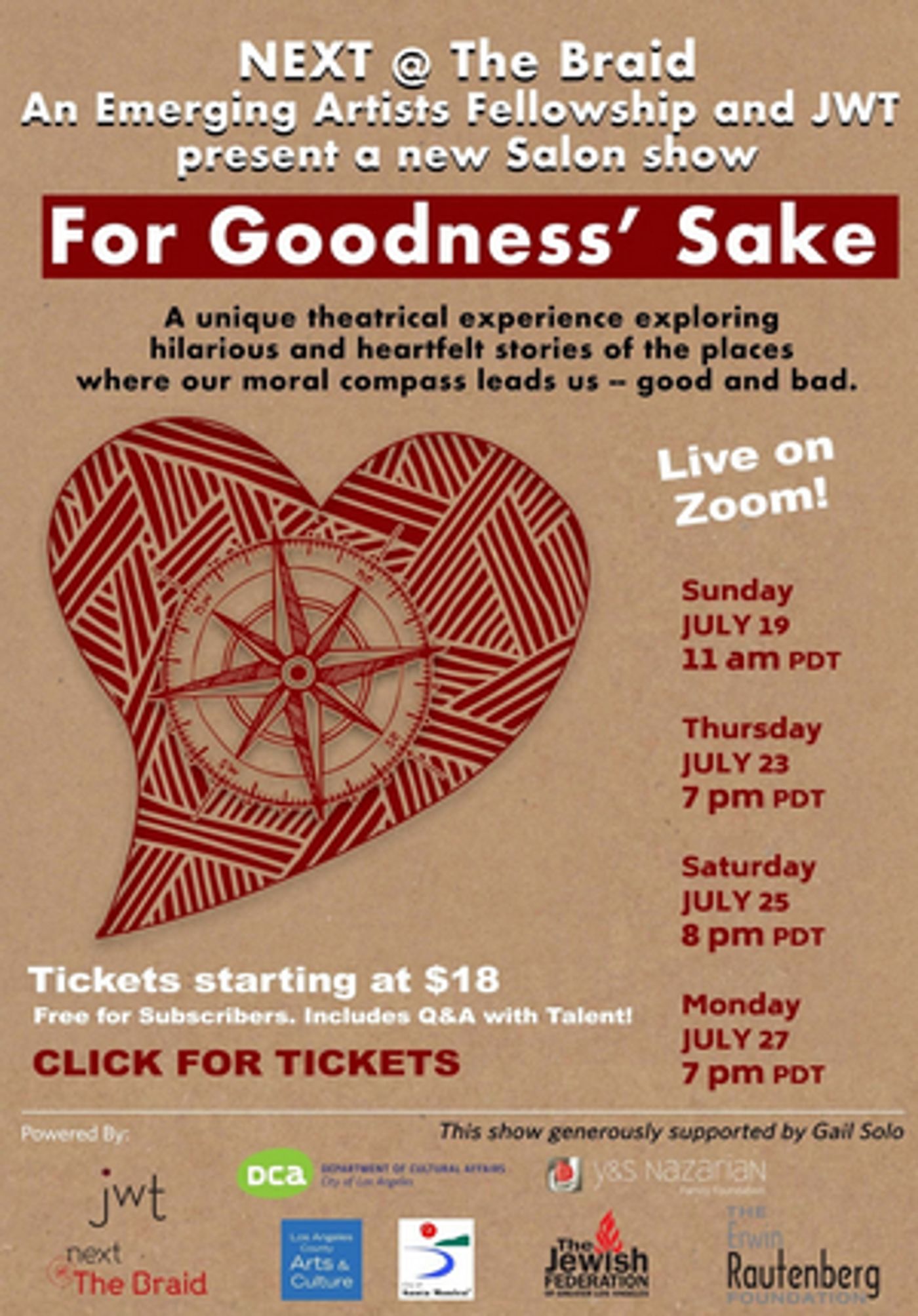 Review: For Goodness' Sake World Premiere by Jewish Women's Theatre Examines Personal Choices and the Morality Behind our Decisions  Image