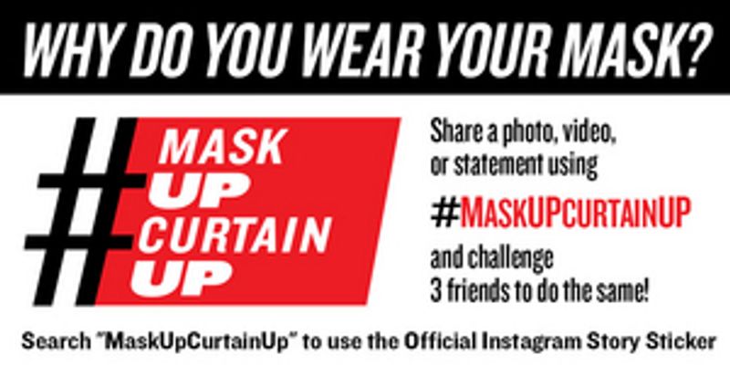 Katrina Lenk, Cyndi Lauper and More Join MASK UP CURTAIN UP Social Media Campaign Image