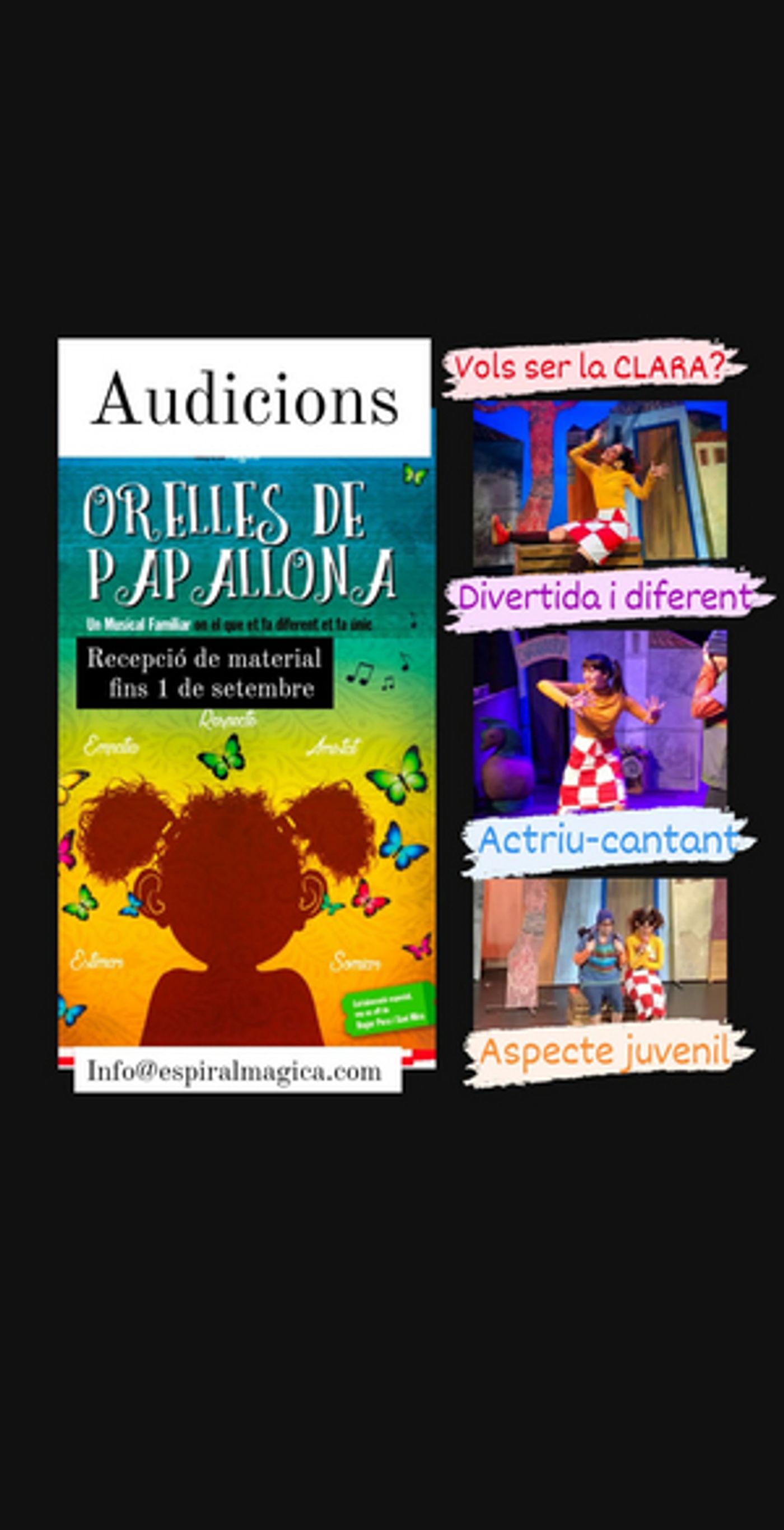 CASTING CALL: ORELLES DE PAPALLONA busca a su Clara  Image