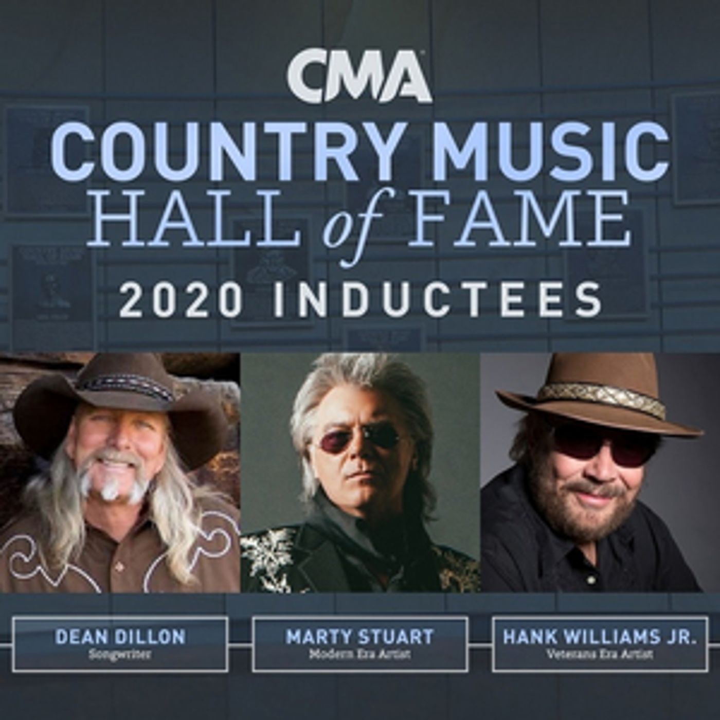 Dean Dillon, Marty Stuart and Hank Williams Jr. Announced for The Country Music Hall Of Fame Class Of 2020  Image