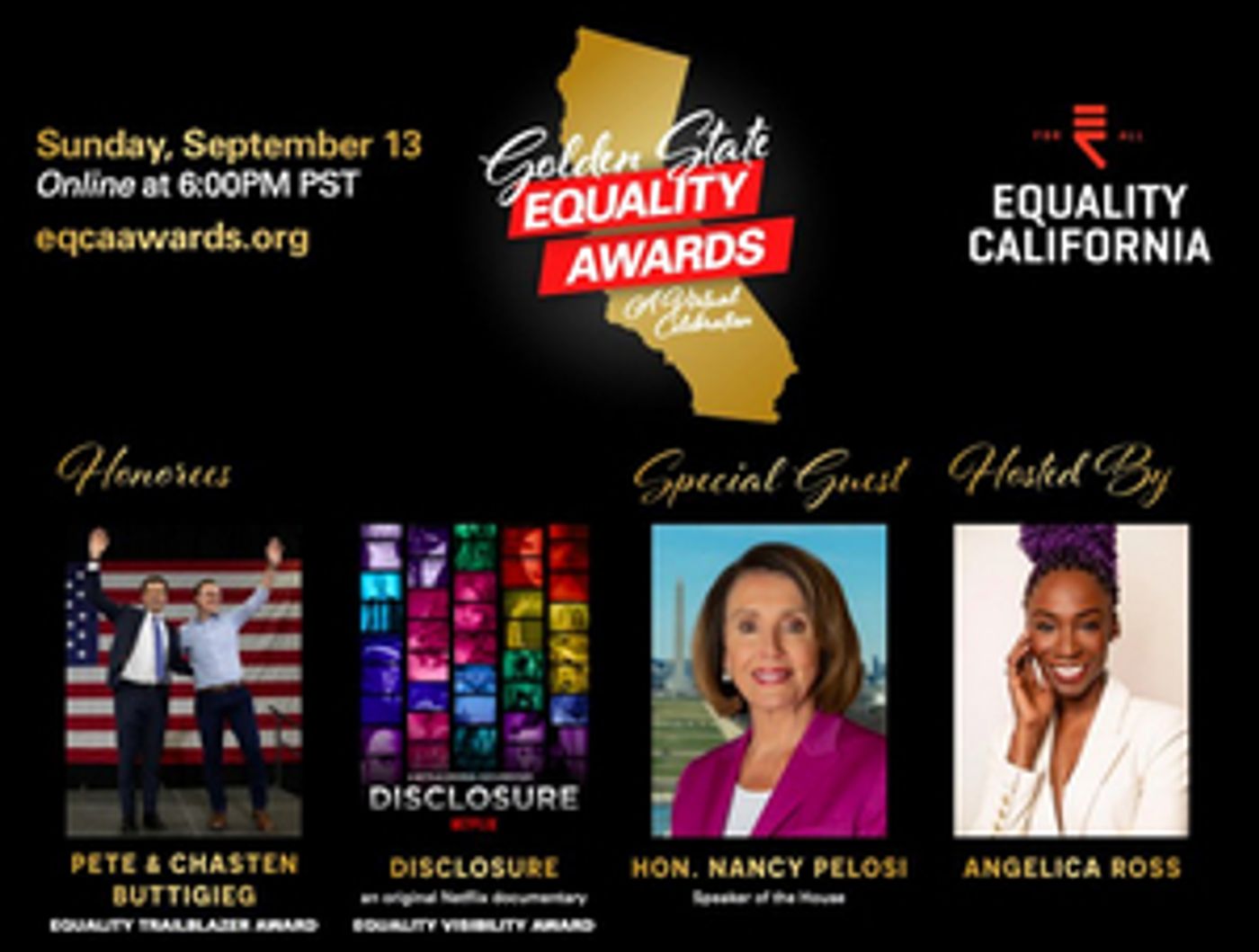 Golden State Equality Awards To Honor Pete & Chasten Buttigieg and Netflix Documentary DISCLOSURE  Image