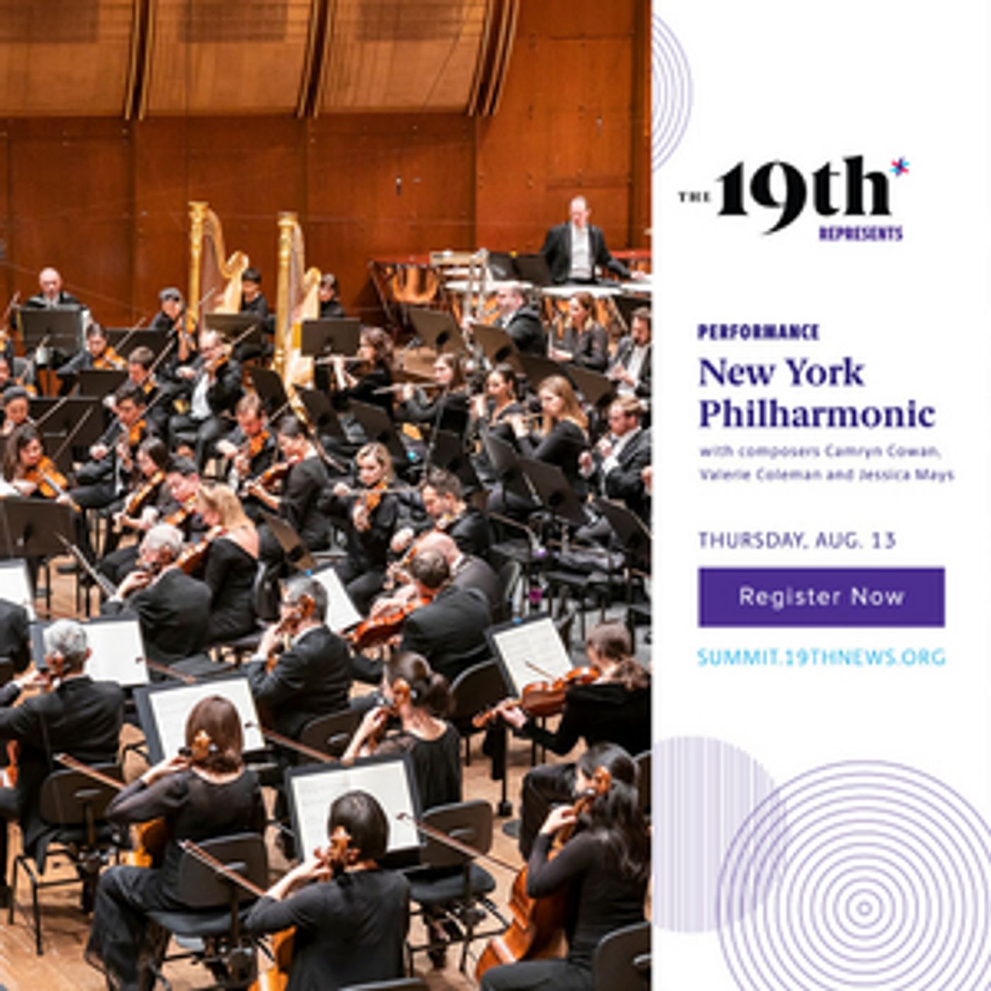 New York Philharmonic To Participate in THE 19TH REPRESENTS Virtual Summit  Image