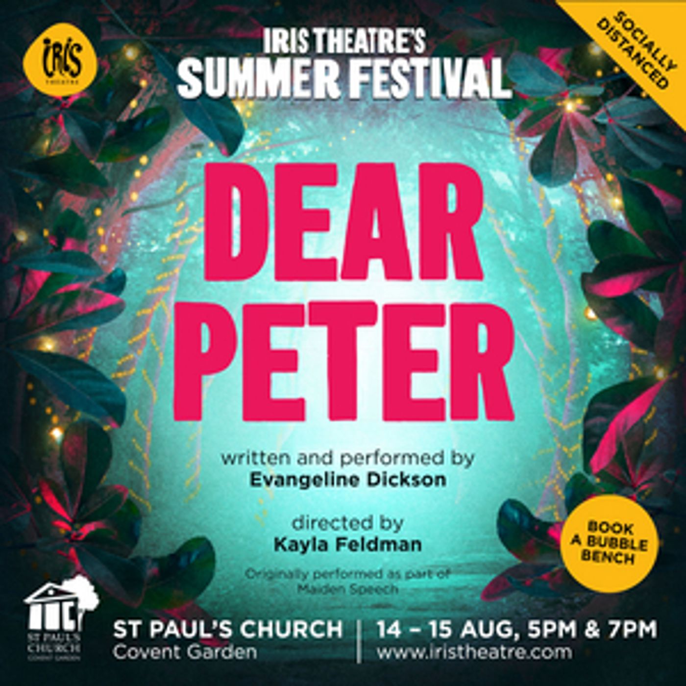 Guest Blog: Evangeline Dickson On DEAR PETER at The Actors Church Guest Blog: Evangeline Dickson On DEAR PETER at The Actors Church Image