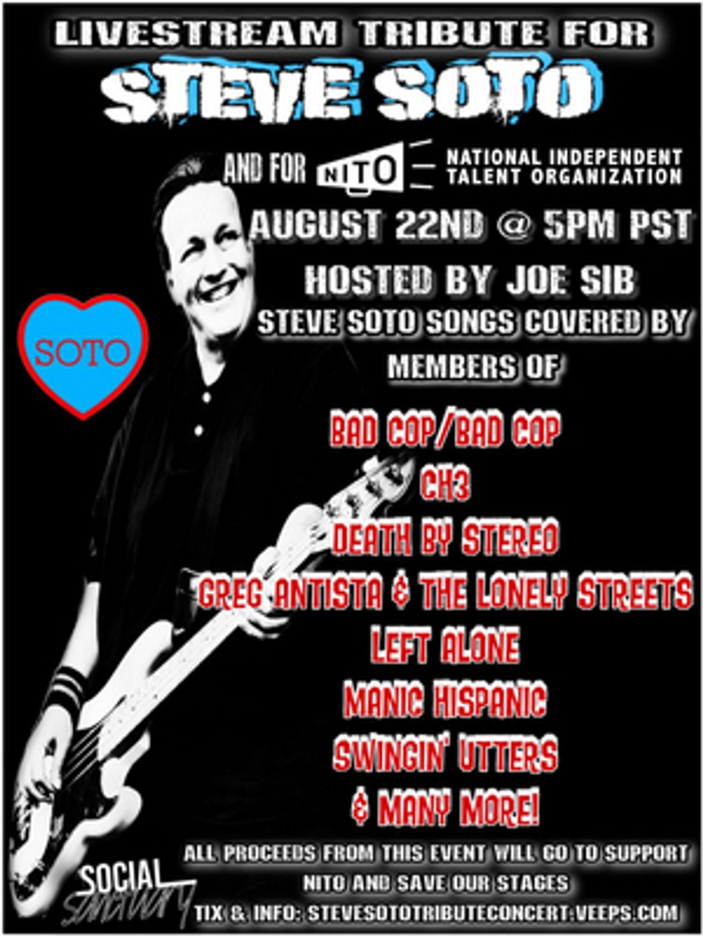 Steve Soto Tribute Livestream Concert To Take Place August 22  Image