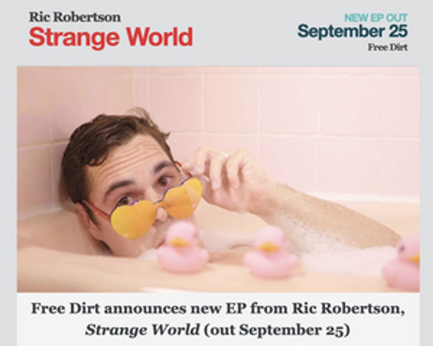 Ric Robertson - Strange World Coming September 25  Image