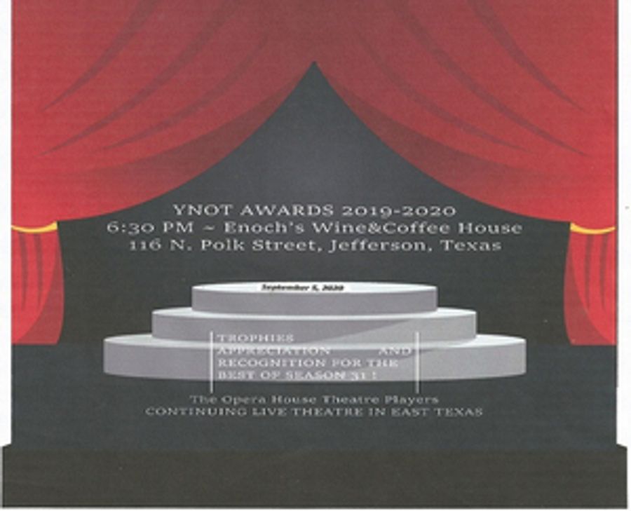 Jefferson Opera House Theatre Players Will Host YNOT Awards on September 5 Image
