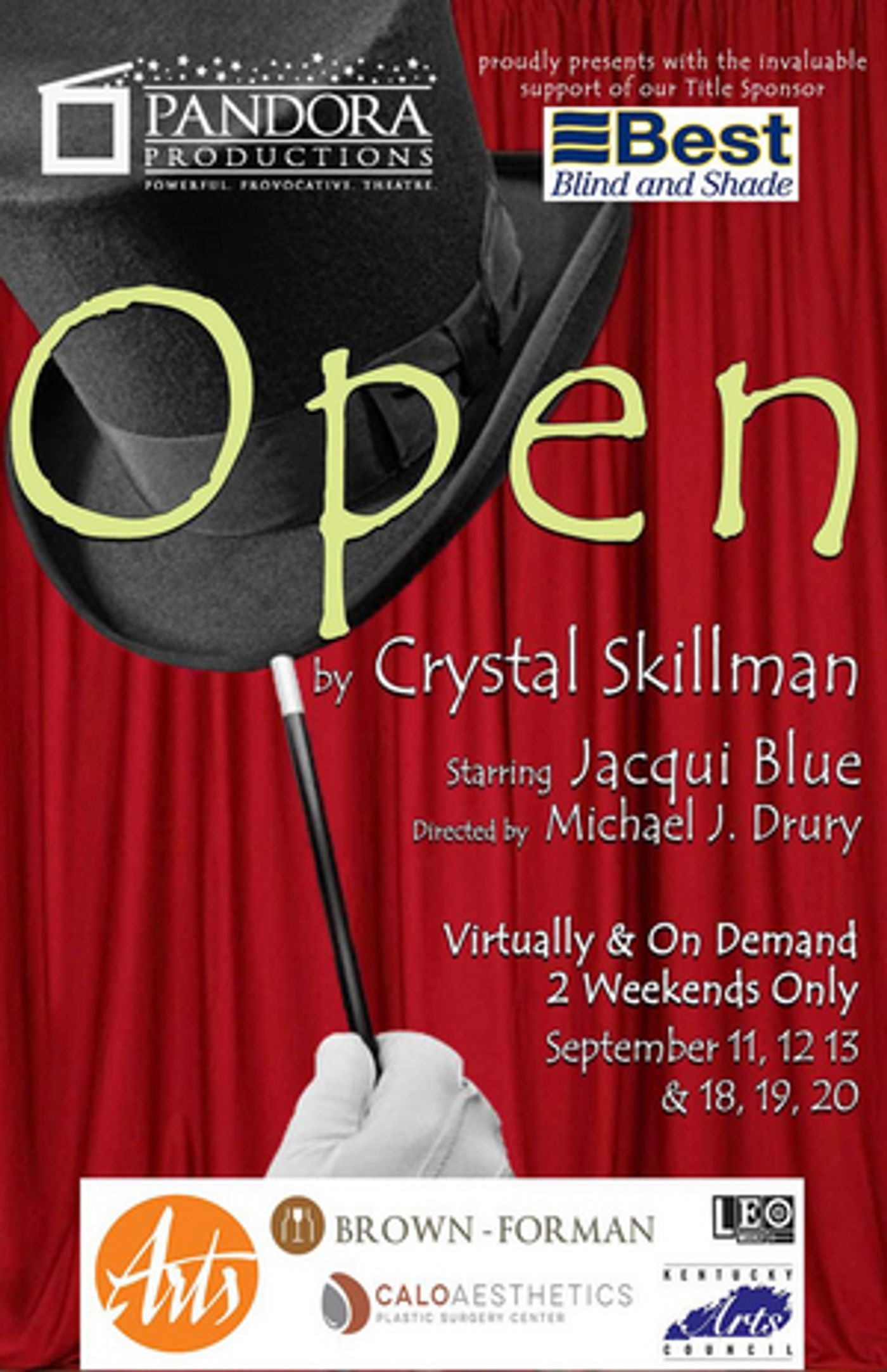 Pandora Productions Presents The Virtual Regional Premiere Of Crystal Skillman's OPEN Pandora Productions Presents The Virtual Regional Premiere Of Crystal Skillman's OPEN Image