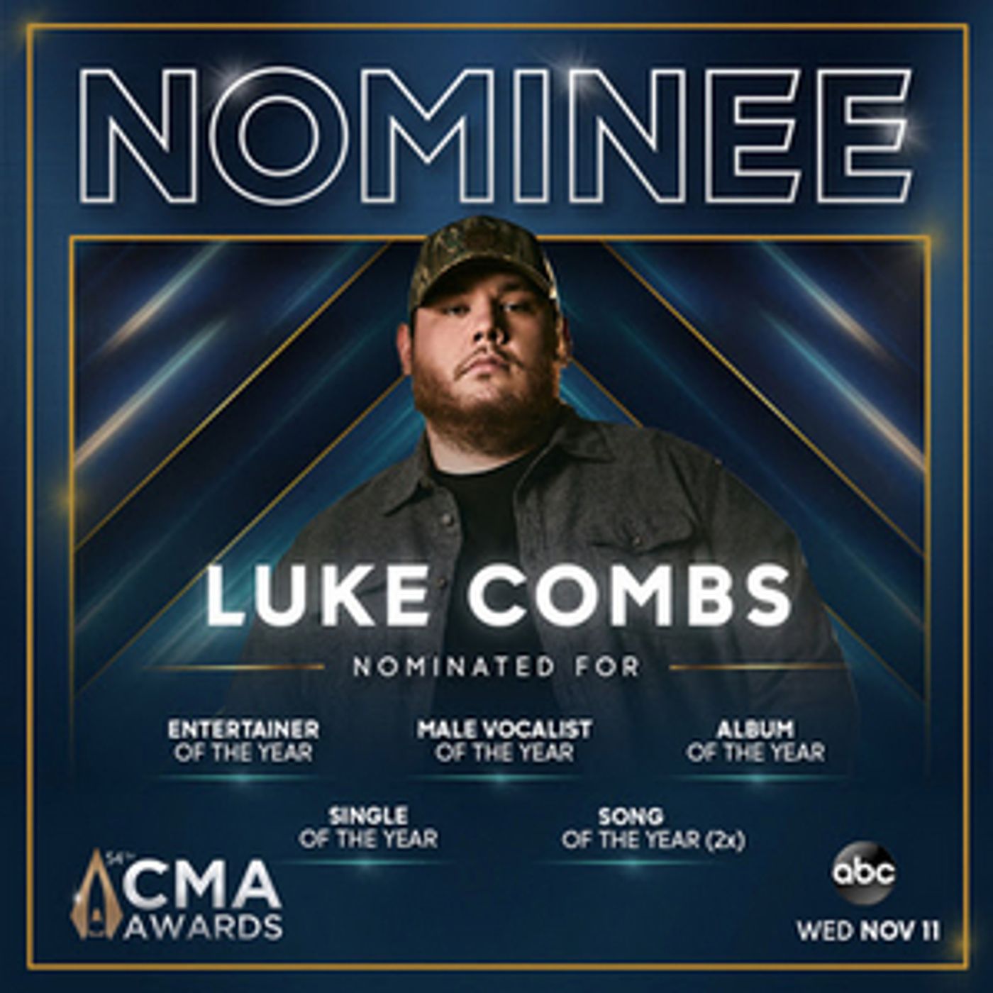 Luke Combs Nominated for Six CMA Awards Luke Combs Nominated for Six CMA Awards Image
