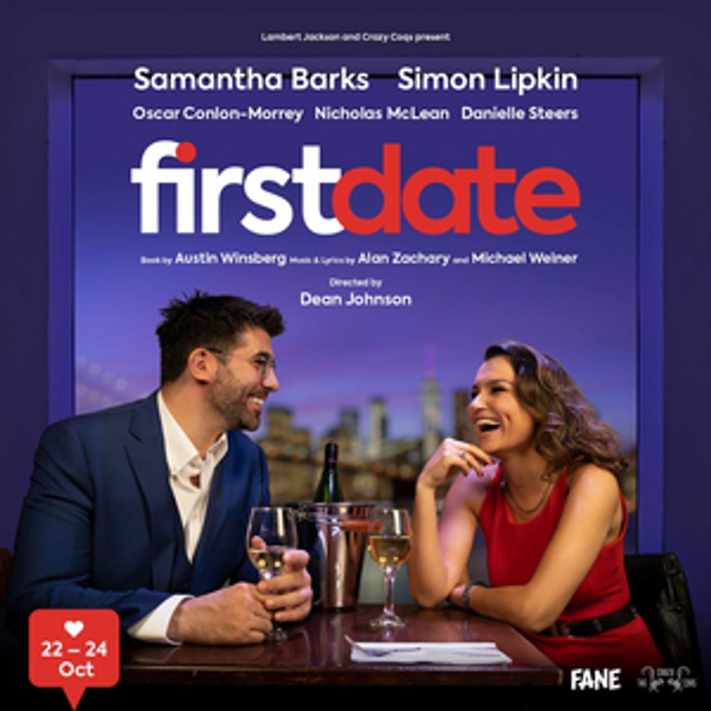 Crazy Coqs Virtual Production Of FIRST DATE Will Star Samantha Barks and Simon Lipkin Crazy Coqs Virtual Production Of FIRST DATE Will Star Samantha Barks and Simon Lipkin Image