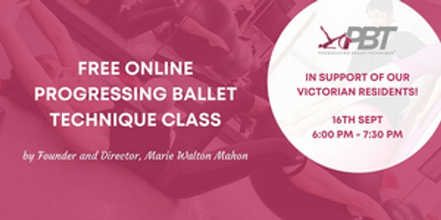 Marie Walton-Mahon Will Host a Free Online Progressing Ballet Technique Class Image