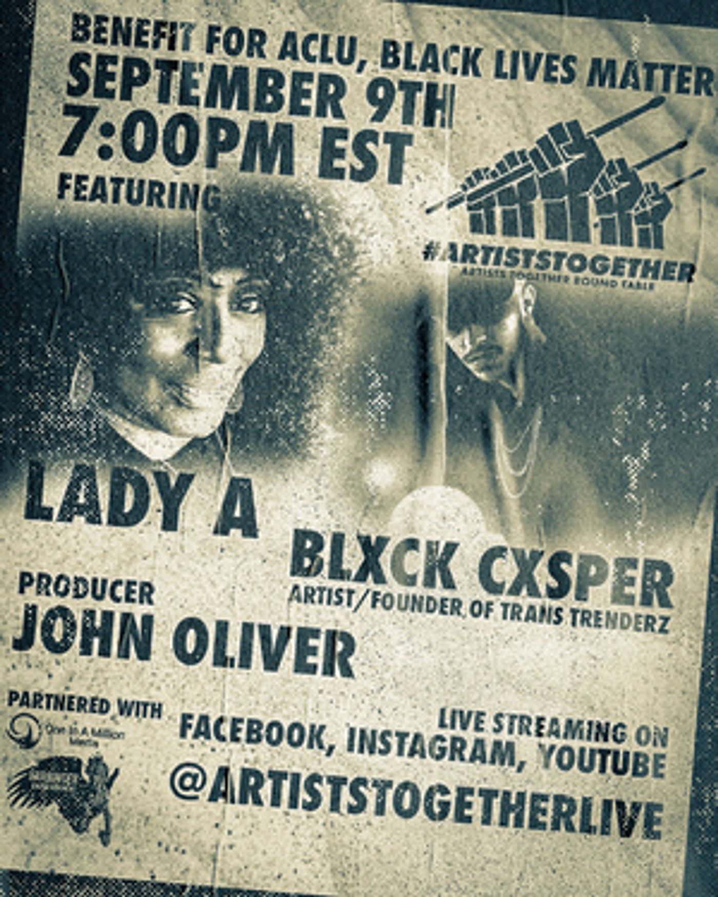 Lady A and Blxck Cxsper to Appear On Artists Together Round Table Live Stream  Image