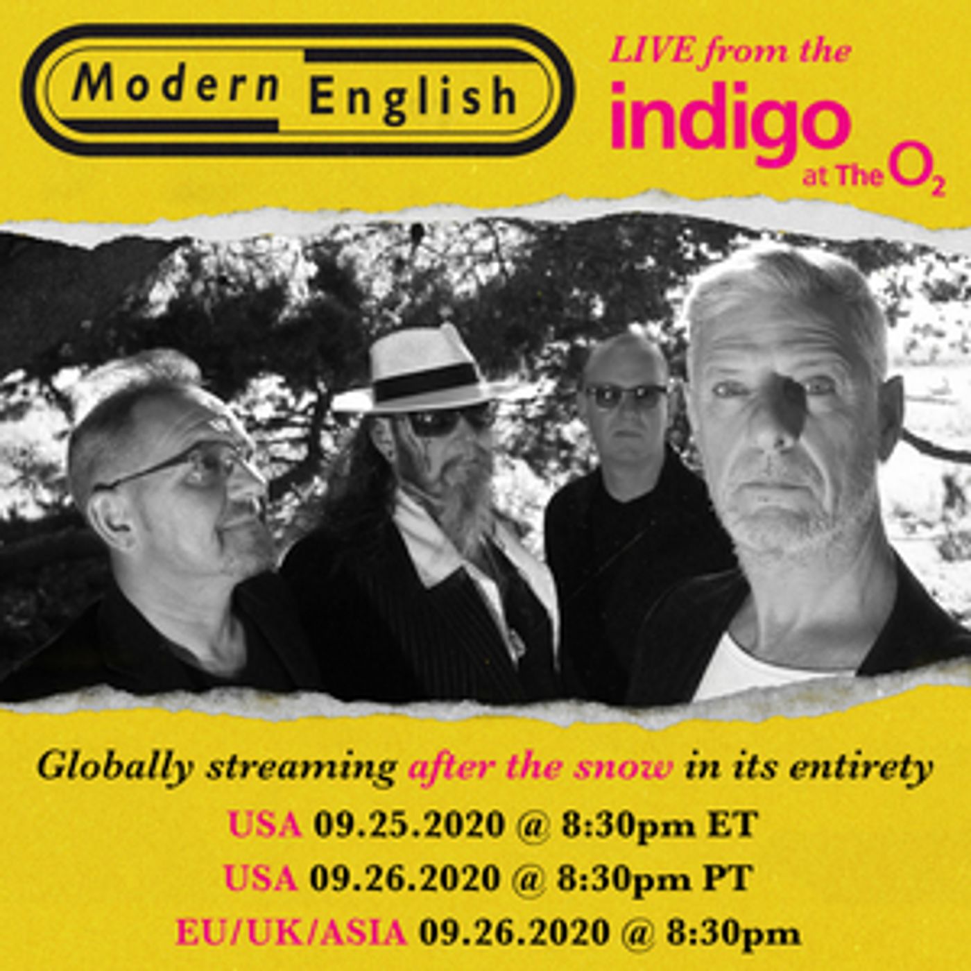 MODERN ENGLISH To Broadcast ''After the Snow': Live From Indigo At The O2, London' MODERN ENGLISH To Broadcast ''After the Snow': Live From Indigo At The O2, London' Image