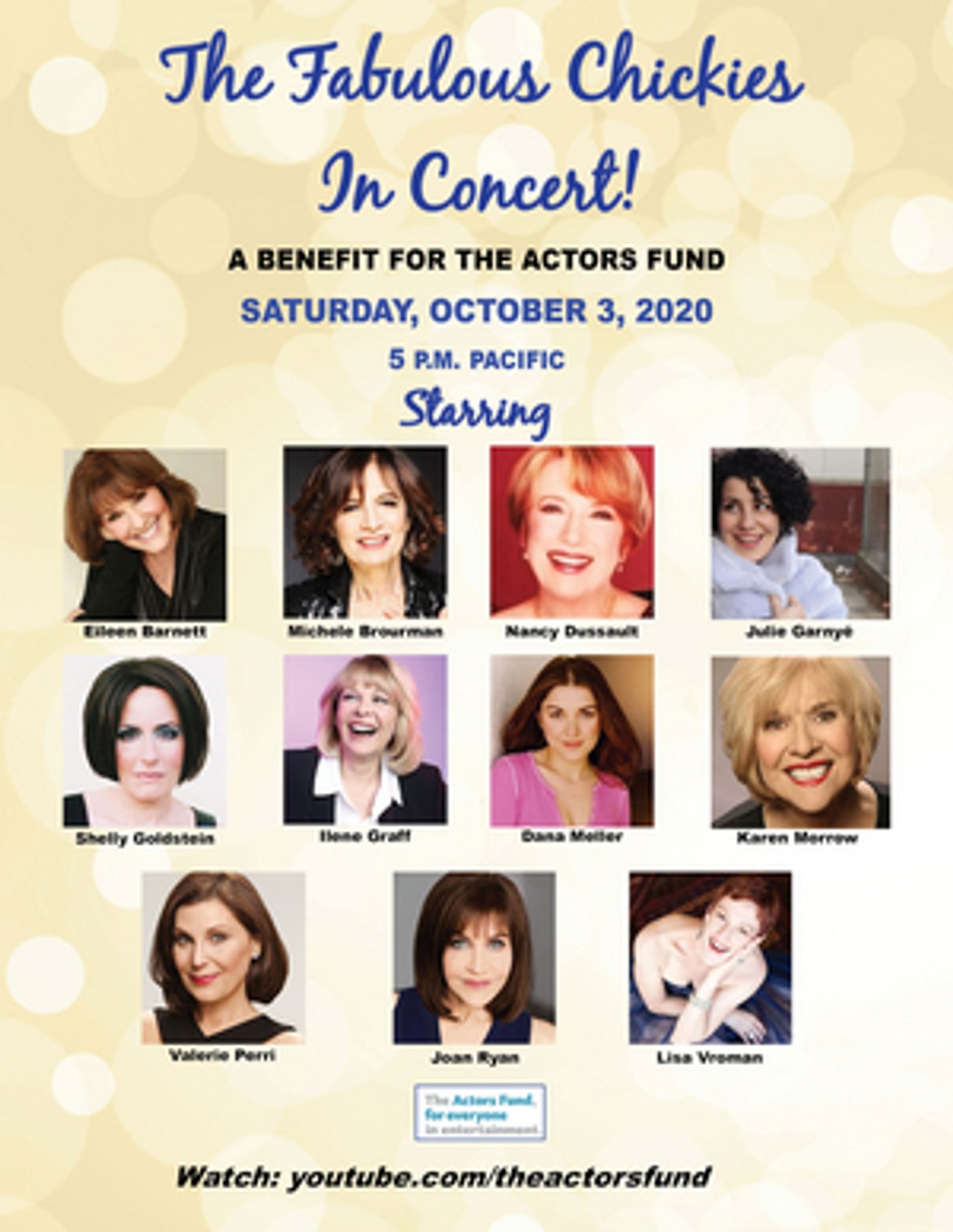 THE FABULOUS CHICKIES IN CONCERT to Benefit The Actor's Fund  Image