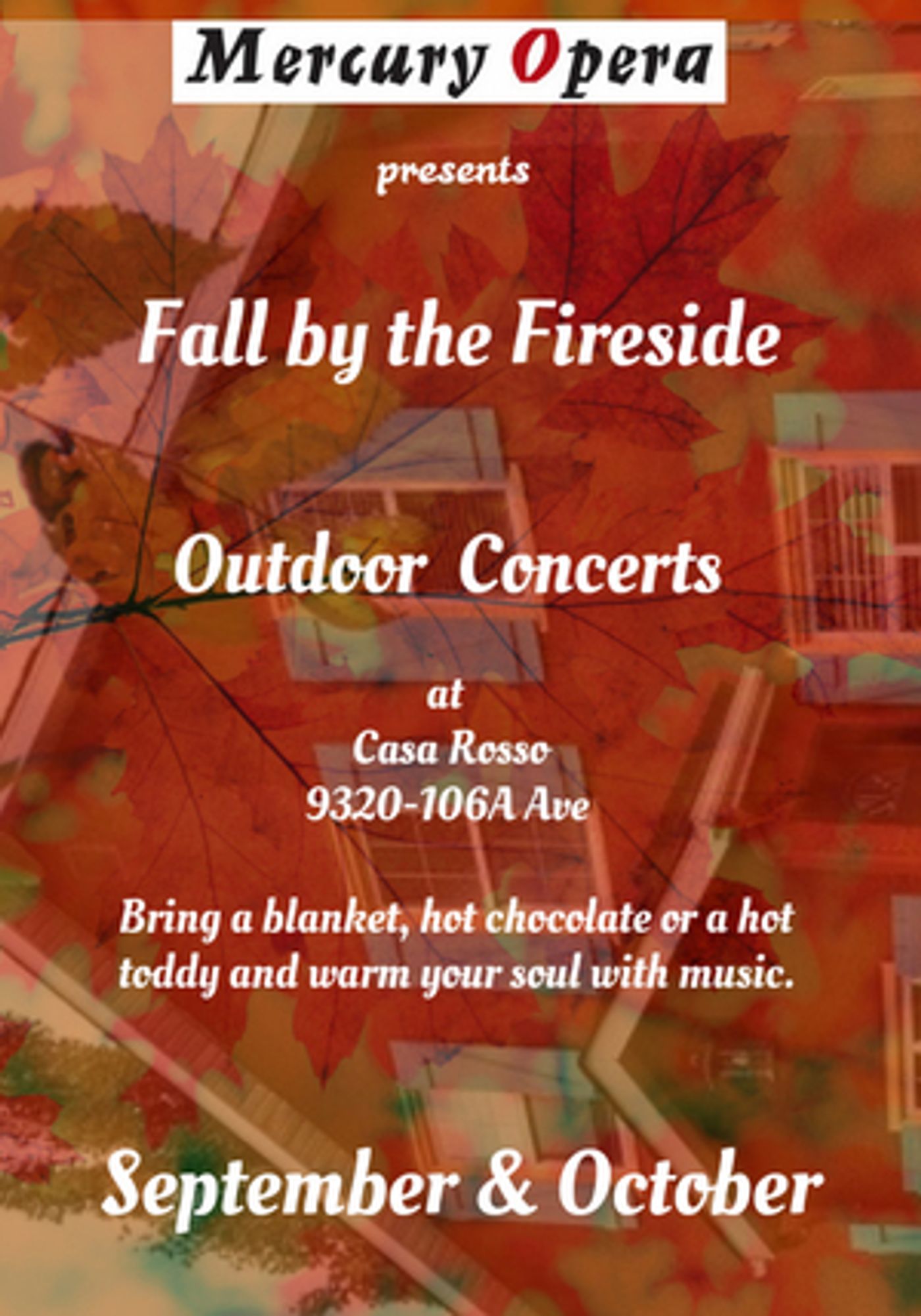 Mercury Opera Announces Fall By The Fireside Series Mercury Opera Announces Fall By The Fireside Series Image