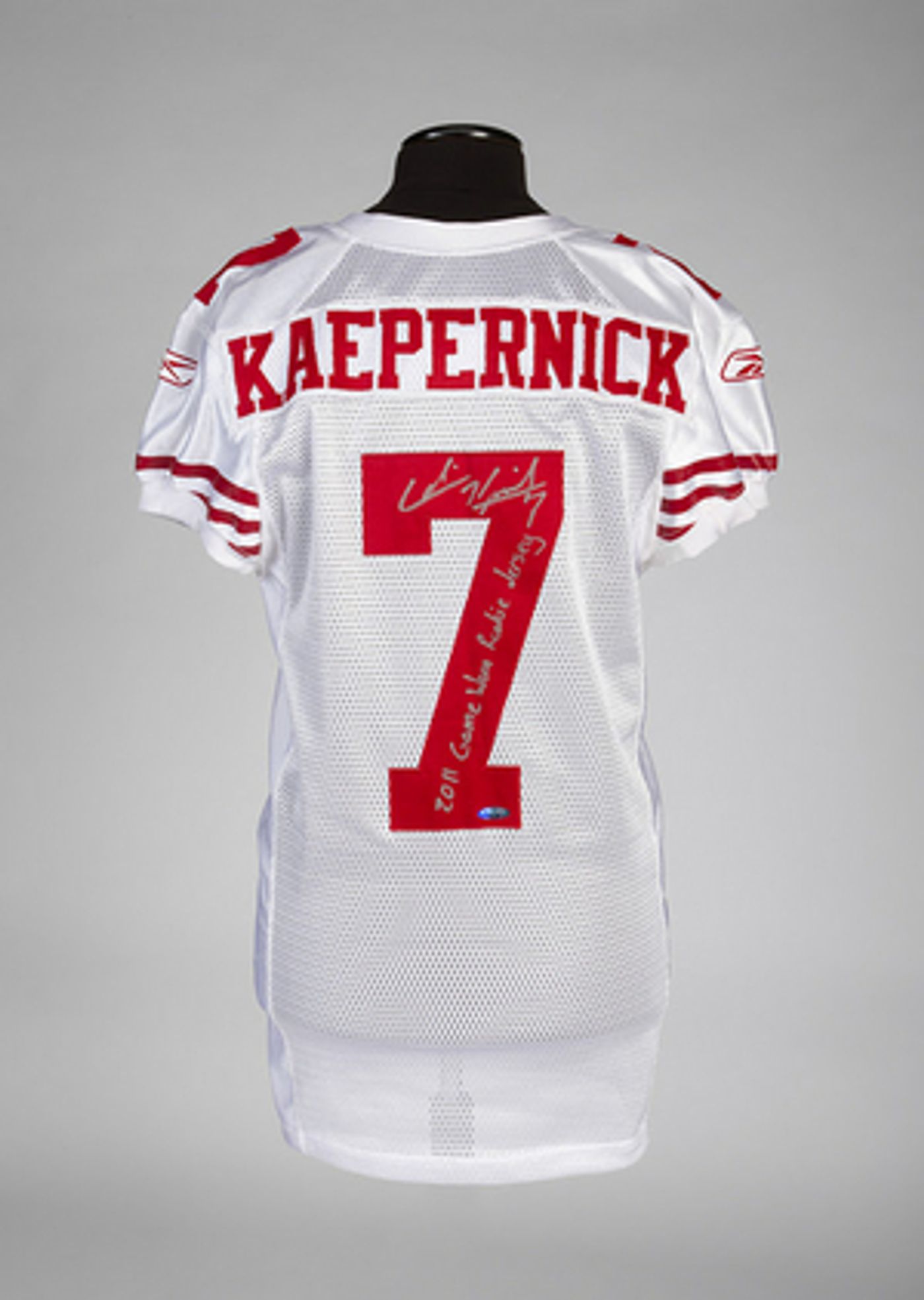 Colin Kaepernick's Rookie NFL Debut 49ers Jersey Heads to Julien's Auctions Dec. 4 Colin Kaepernick's Rookie NFL Debut 49ers Jersey Heads to Julien's Auctions Dec. 4 Image