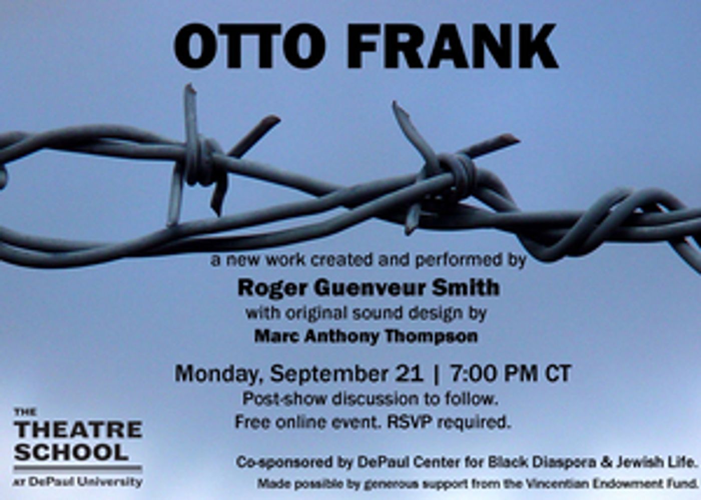 Roger Guenveur Smith Returns to the Stage Virtually With OTTO FRANK  Image