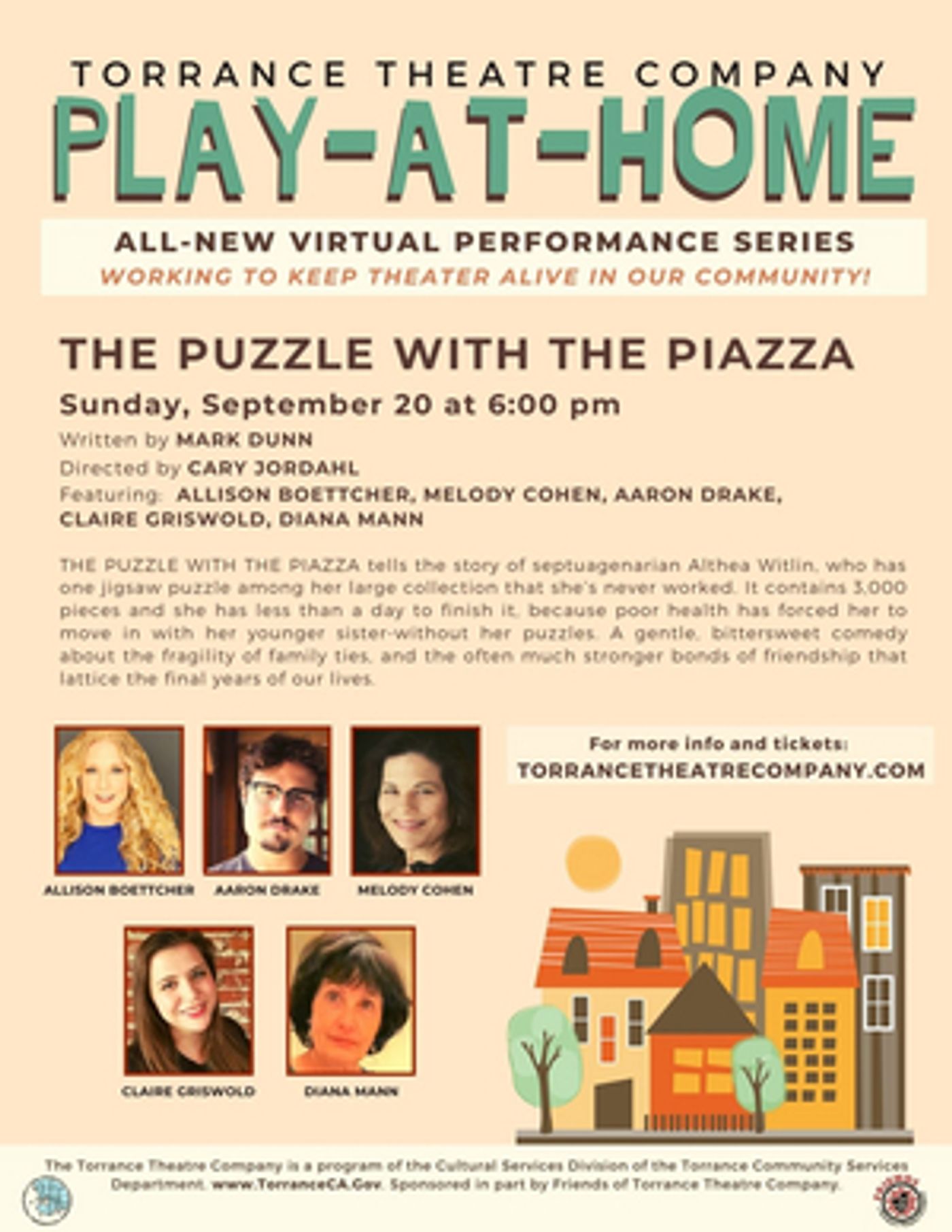 Review: THE PUZZLE WITH THE PIAZZA at Torrance Theatre Company Review: THE PUZZLE WITH THE PIAZZA at Torrance Theatre Company Image
