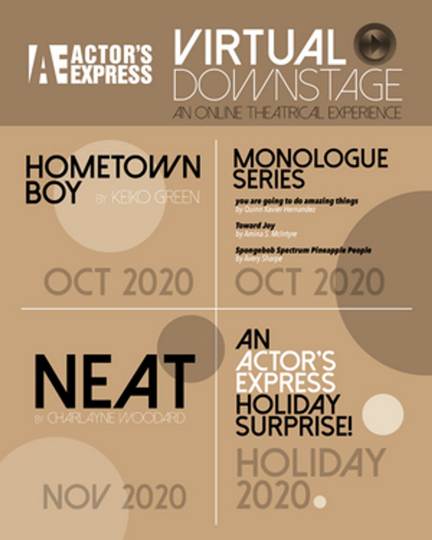 Actor's Express Launches Virtual Downstage: A Theatrical Online Experience Actor's Express Launches Virtual Downstage: A Theatrical Online Experience Image