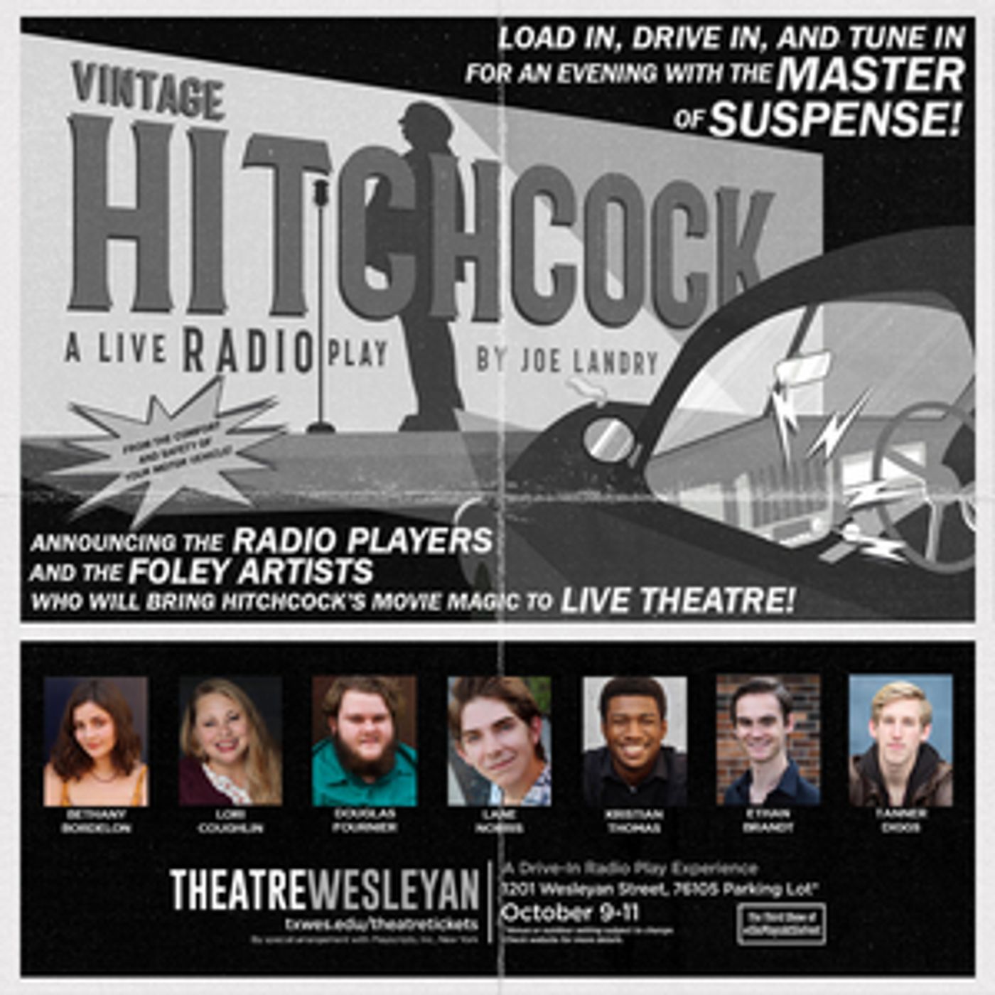 Theatre Wesleyan to Present Live Radio Play VINTAGE HITCHCOCK as a Drive-In Experience  Image