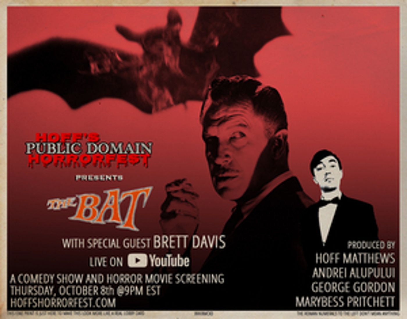 HOFF'S PUBLIC DOMAIN HORRORFEST Presents THE BAT  Image