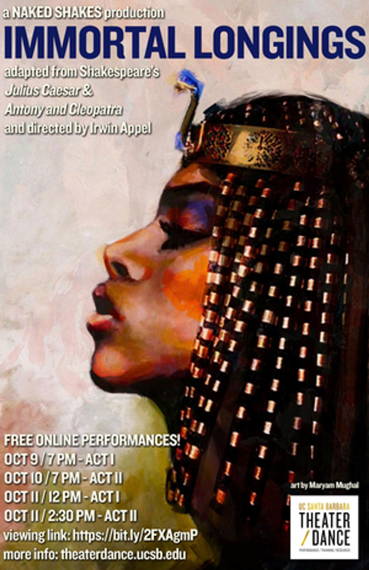 UC Santa Barbara Department of Theater and Dance Announces Digital Events - IMMORTAL LONGINGS, THE THANKSGIVING PLAY, and More!  Image