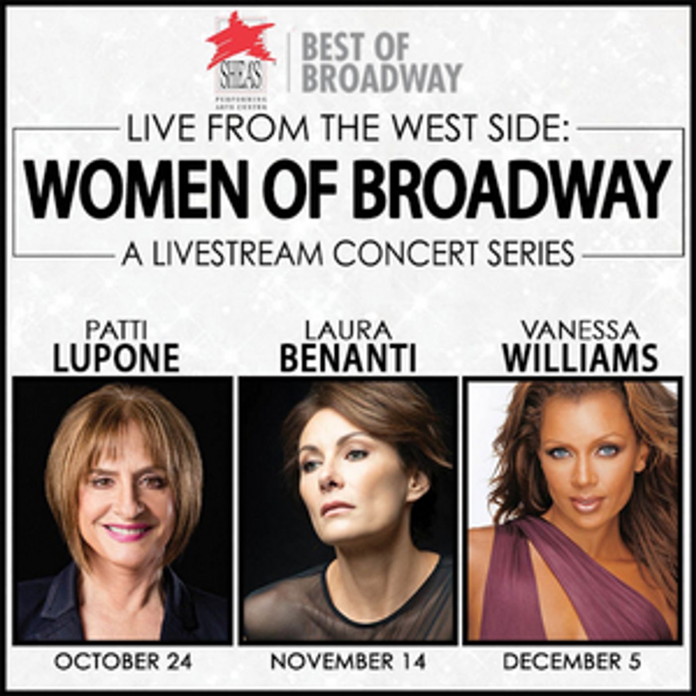 Shea's Performing Arts Center Announces LIVE FROM THE WEST SIDE: WOMEN OF BROADWAY With Lupone, Benanti & Williams  Image