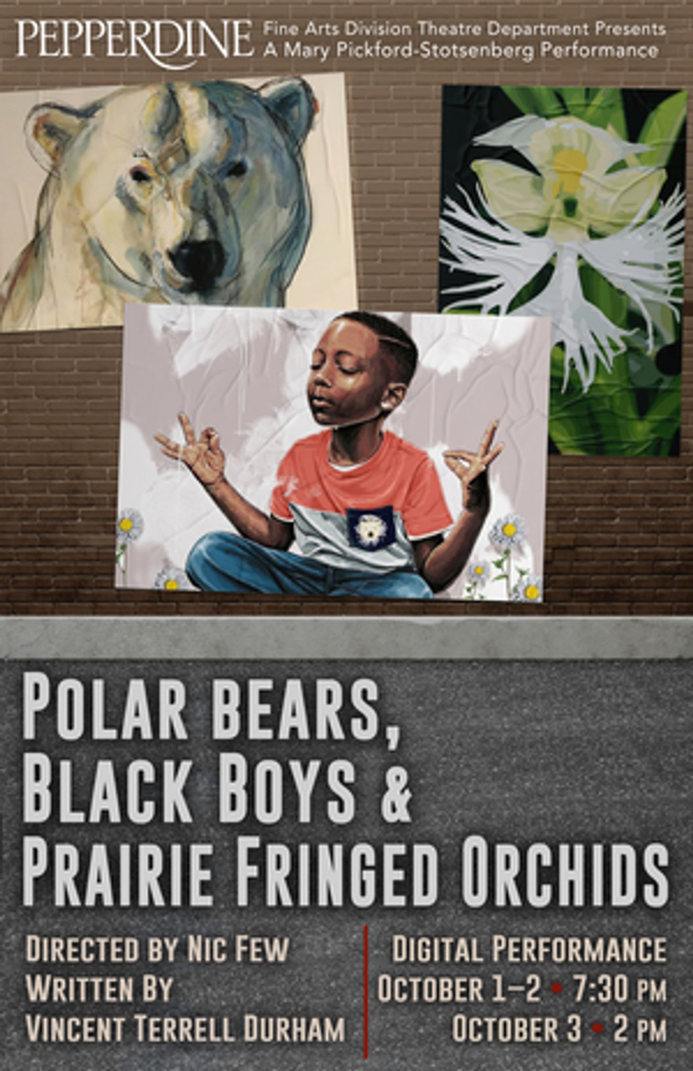 Pepperdine Fine Arts Division Presents POLAR BEARS, BLACK BOYS & PRAIRIE FRINGED ORCHIDS  Image