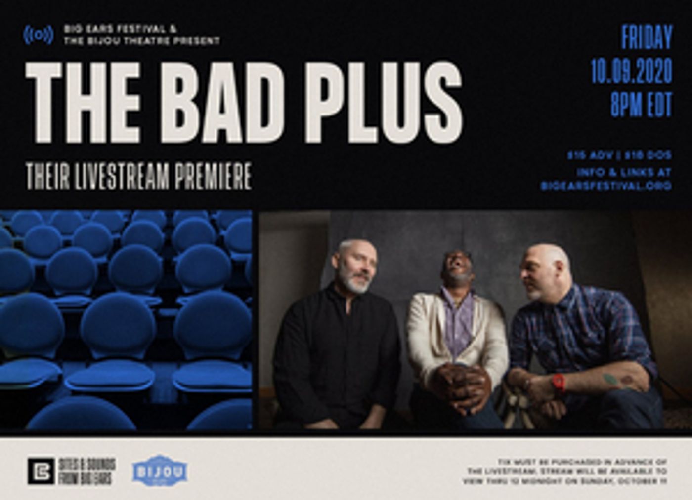The Bad Plus to Perform Livestream From Big Ears Fest in Knoxville The Bad Plus to Perform Livestream From Big Ears Fest in Knoxville Image
